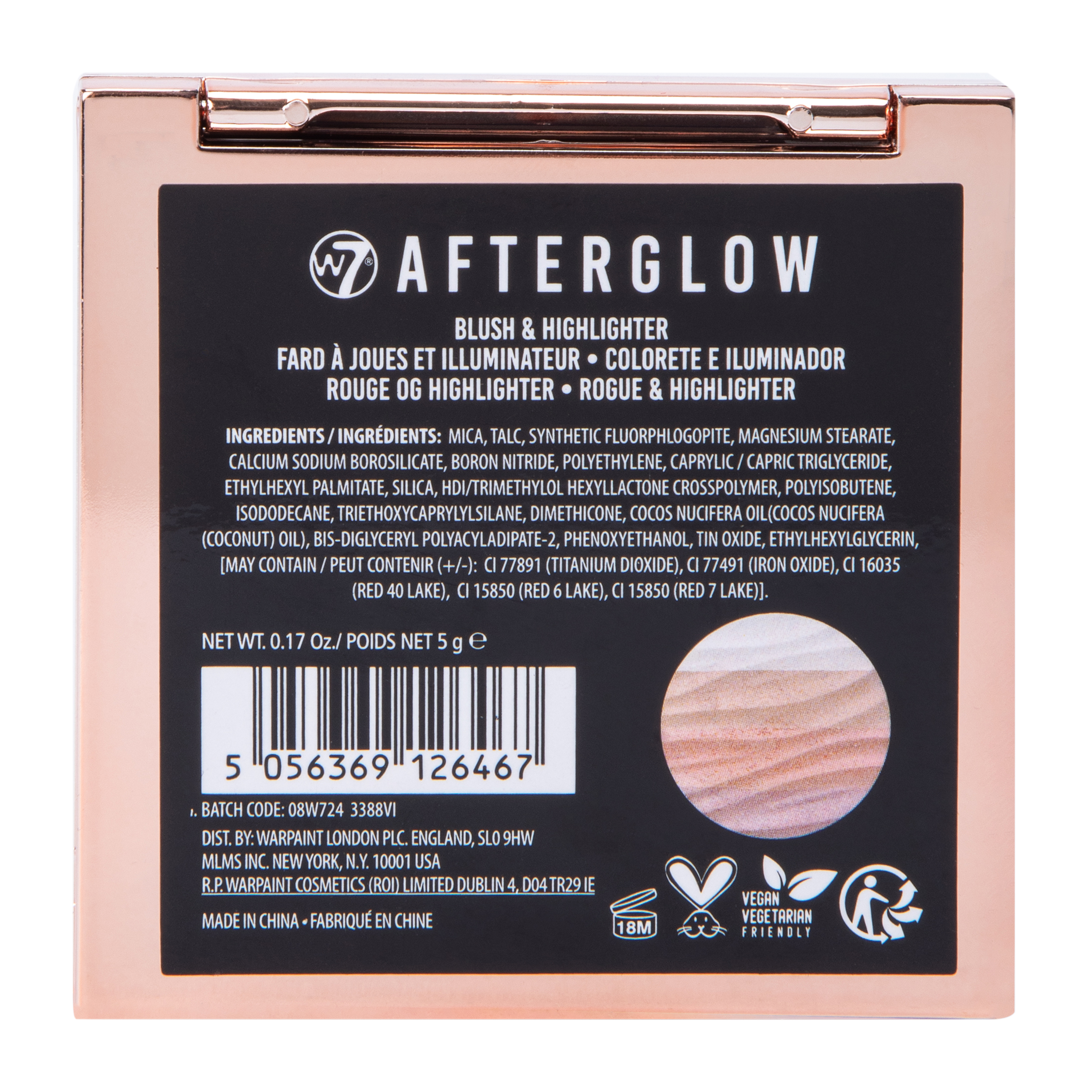 W7® Afterglow Blush & Highlight Kit