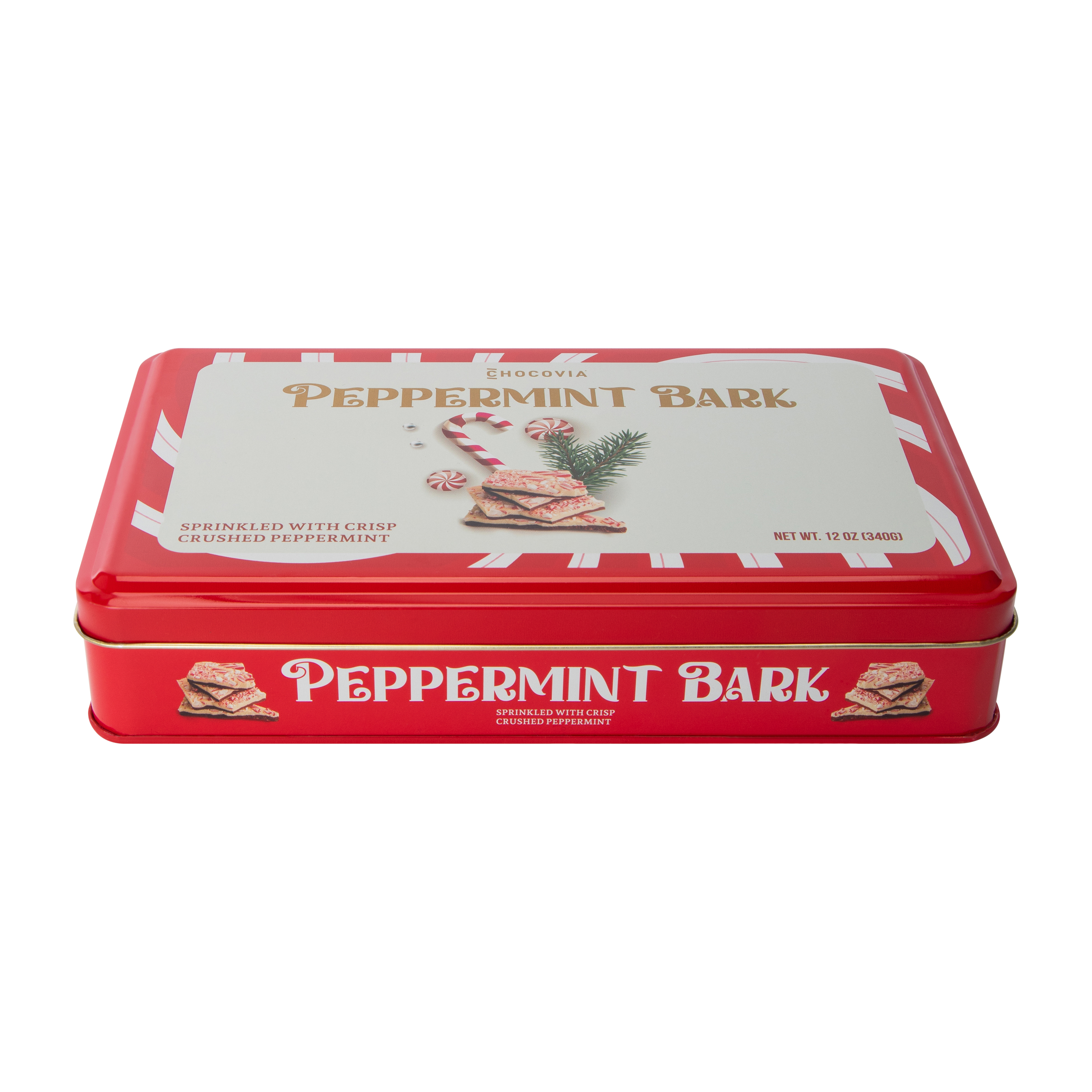 Chocovia Peppermint Bark Tin 12oz
