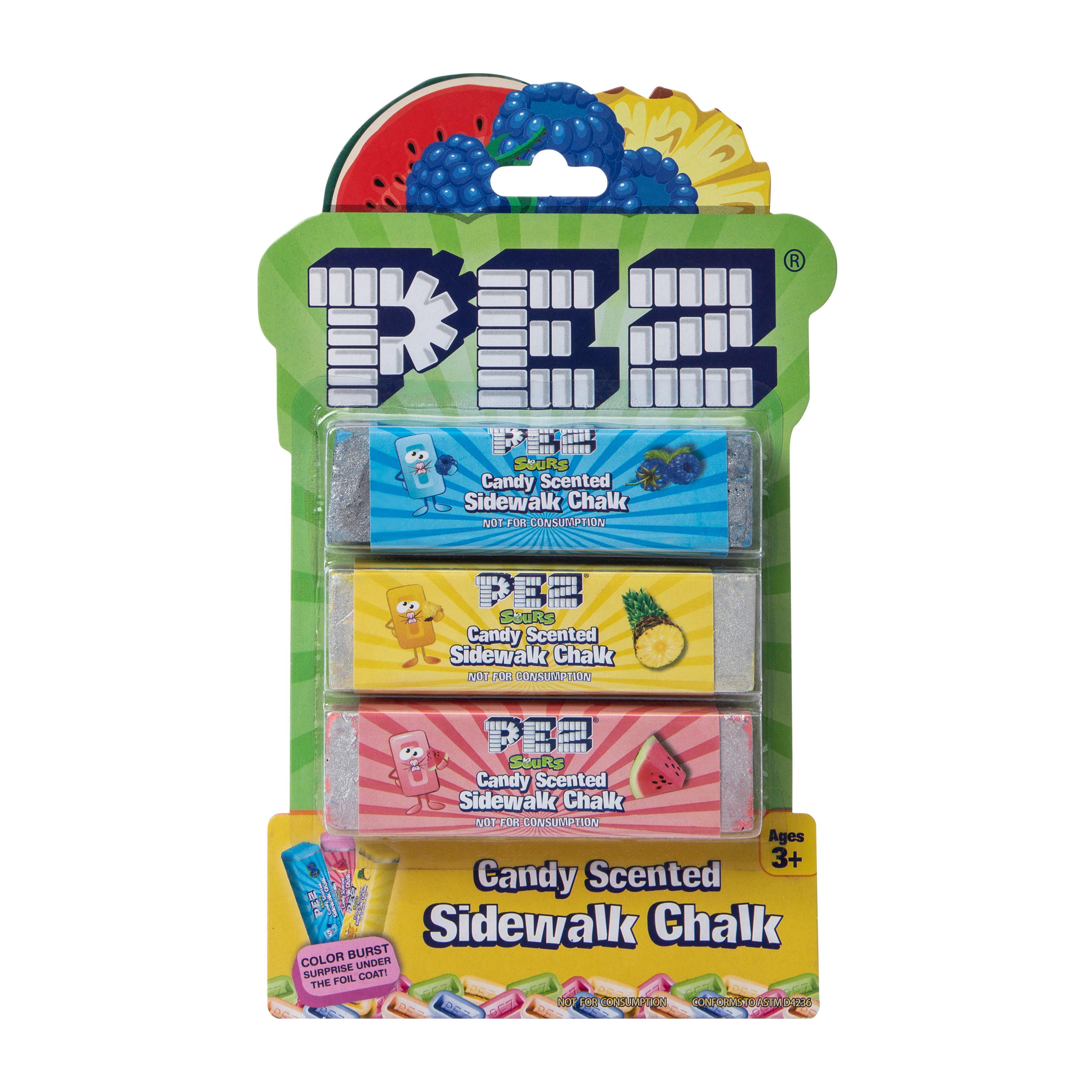 Pez® Candy Scented Sidewalk Chalk 3-Pack