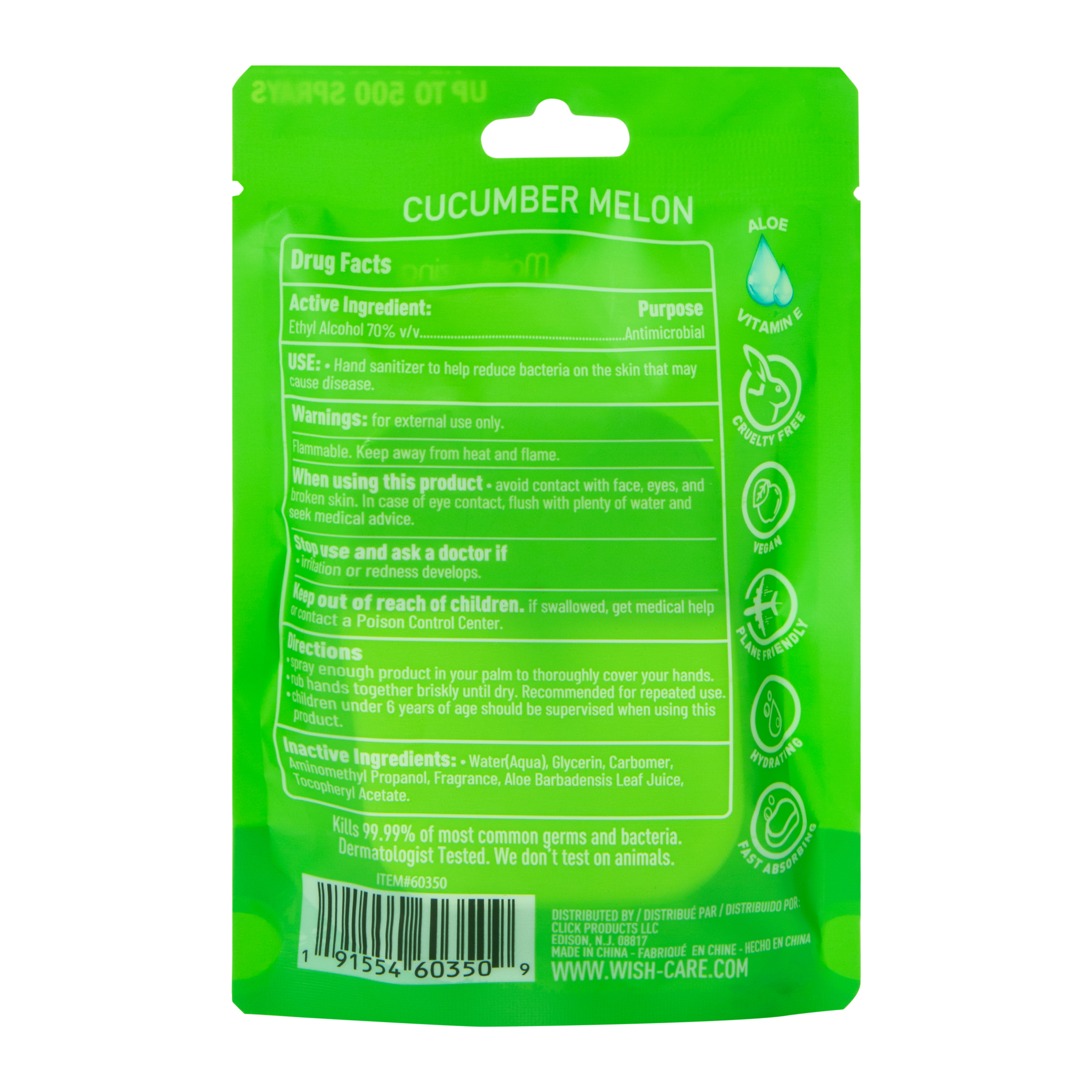 Wish Hydrating & Moisturizing Hand Sanitizer (Styles May Vary)