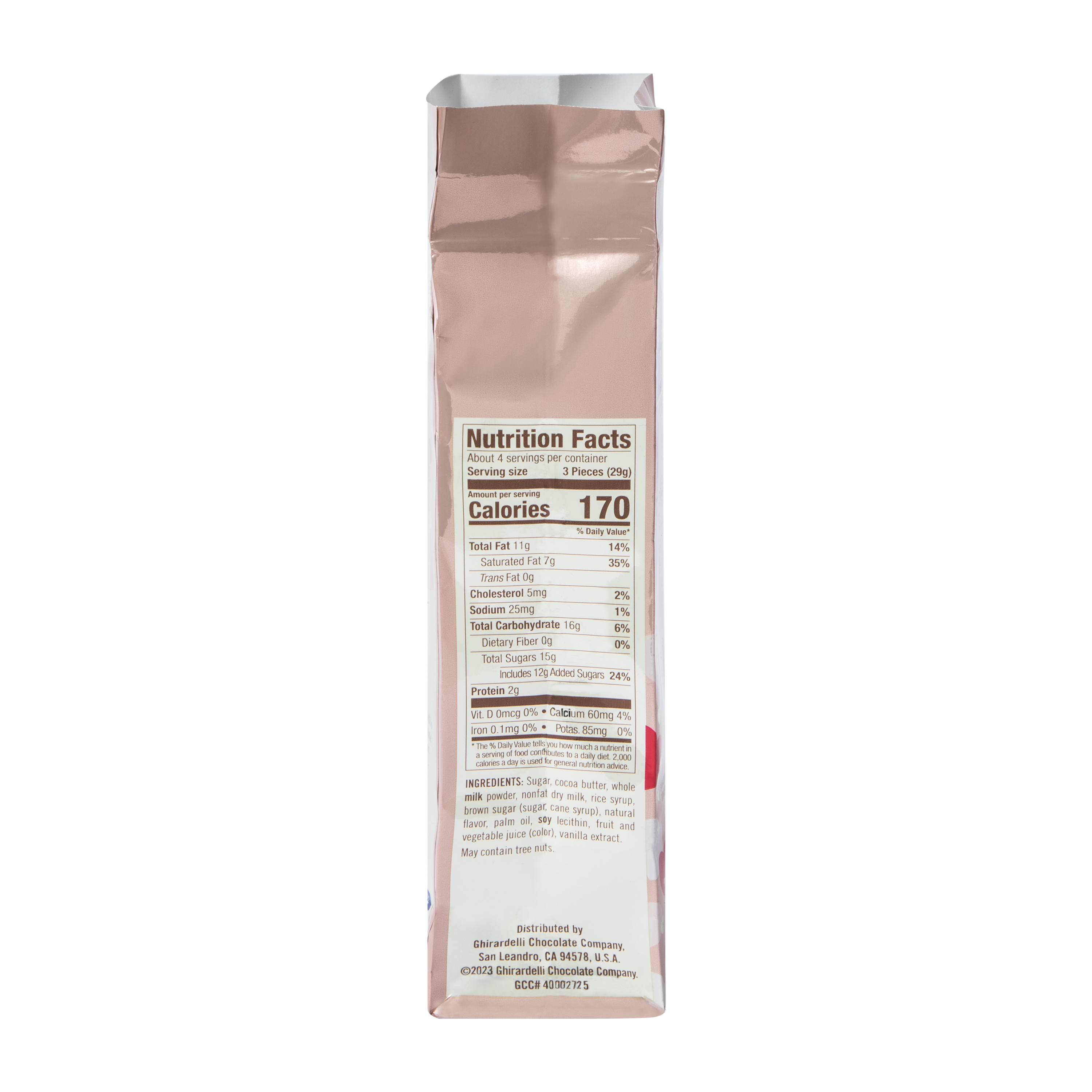Ghirardelli® Hearts Crème Brûlée White Chocolate 4.1oz