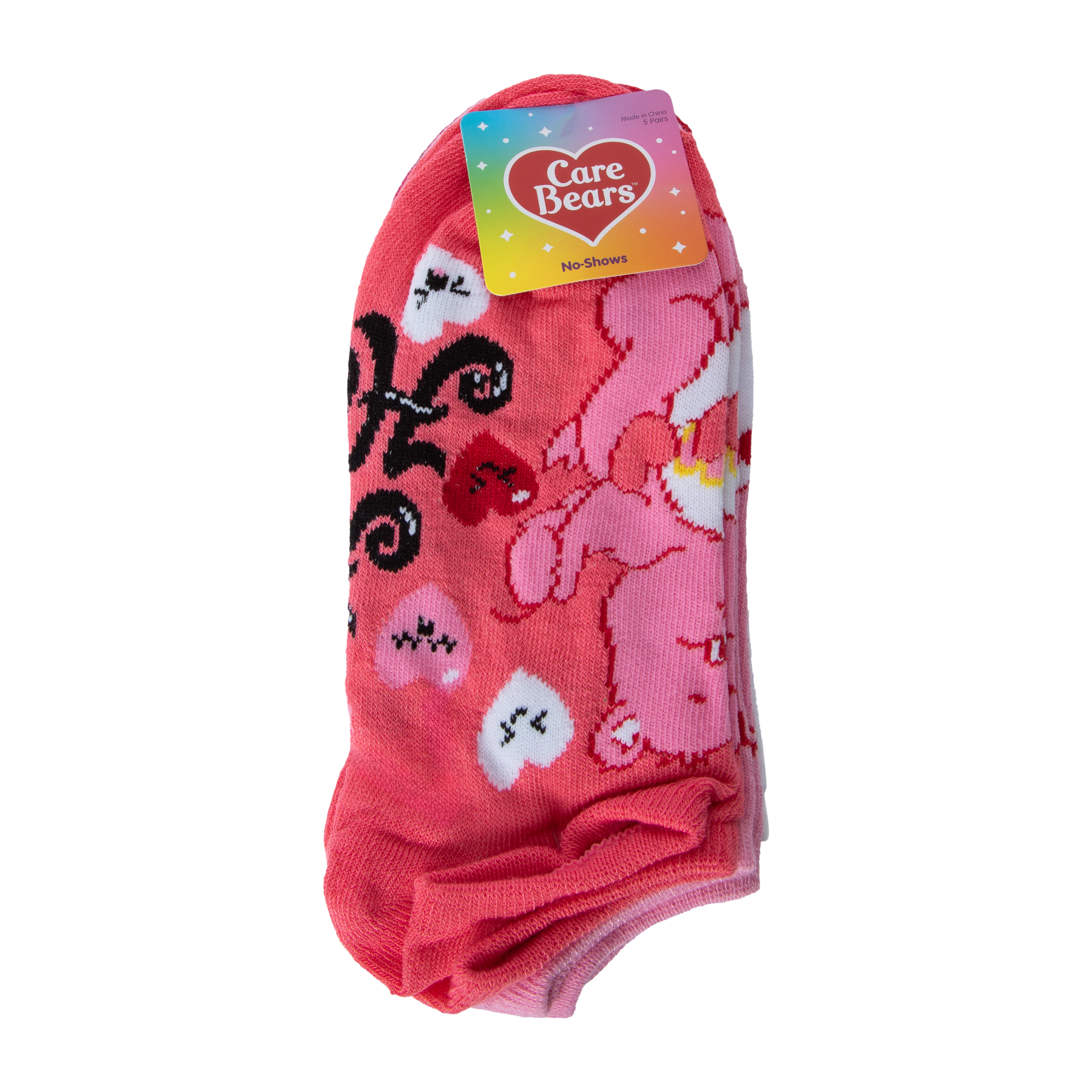 Care Bears Girls No-Shows Socks 5-Pack
