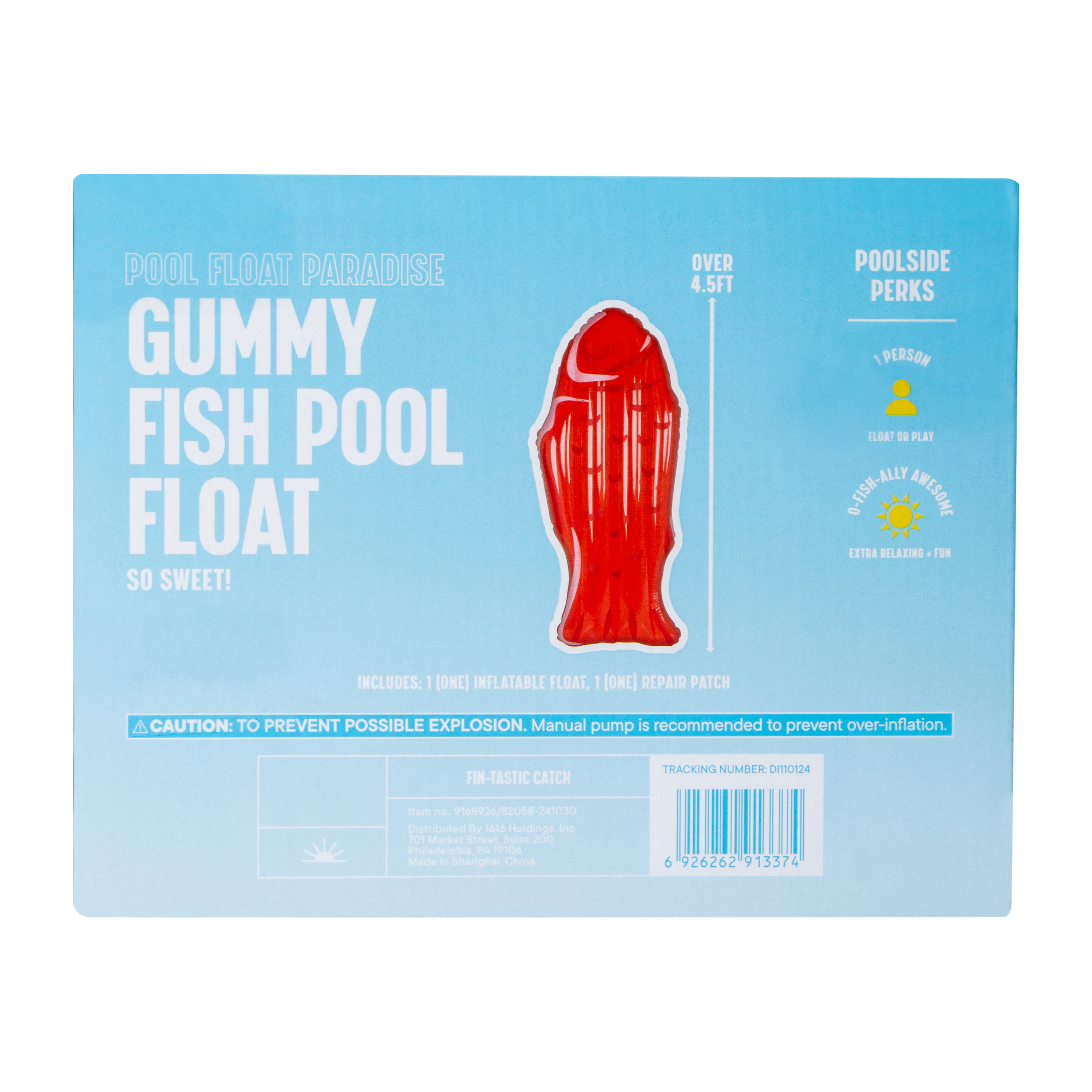 Gummy Fish Pool Float Splash Seat 56.69in x 24.02in