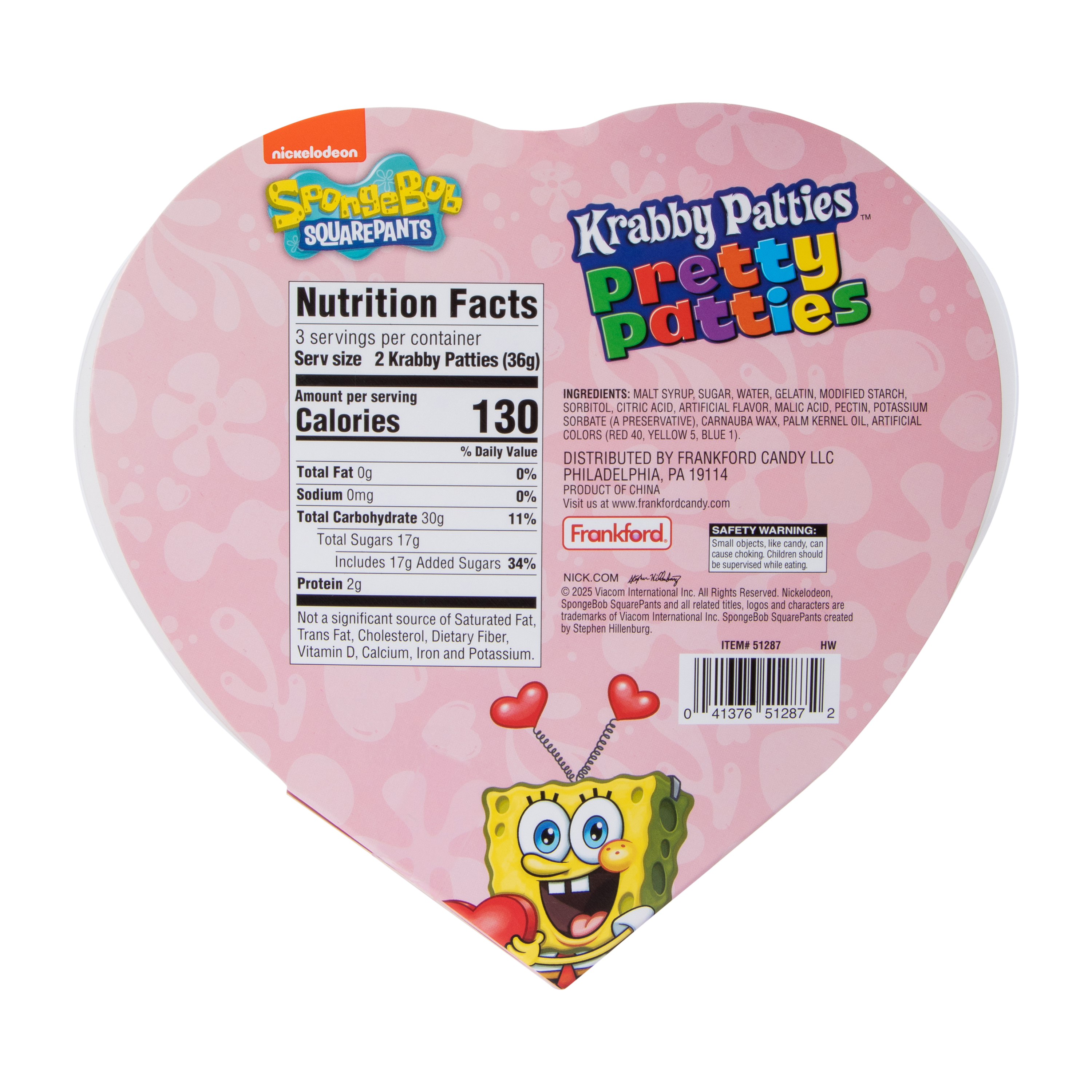 Krabby Patties Pretty Patties Gummy Candy 3.81oz