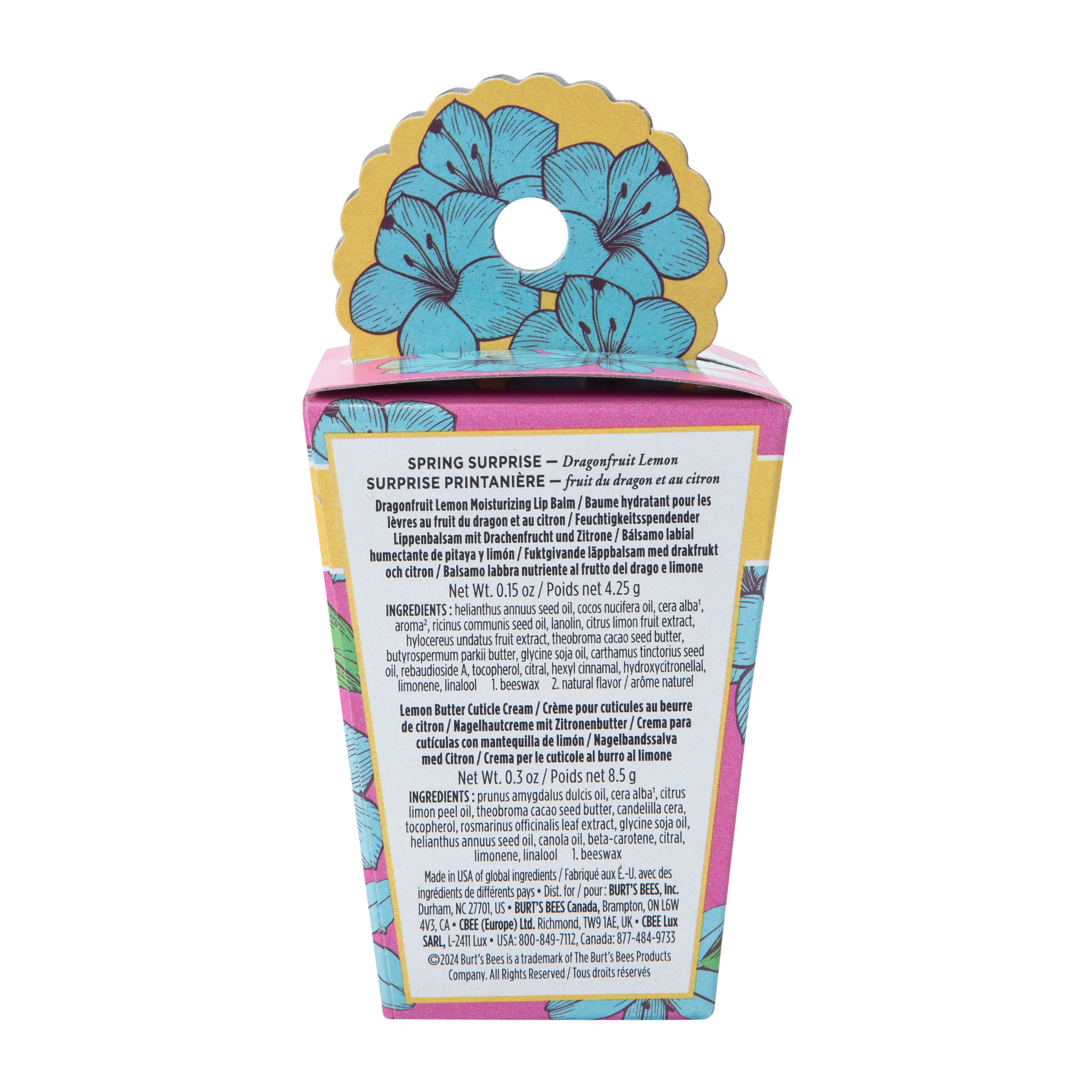 Burt's Bees® Dragonfruit Lemon Moisturizing Lip Balm Spring Gift Set 0.15oz