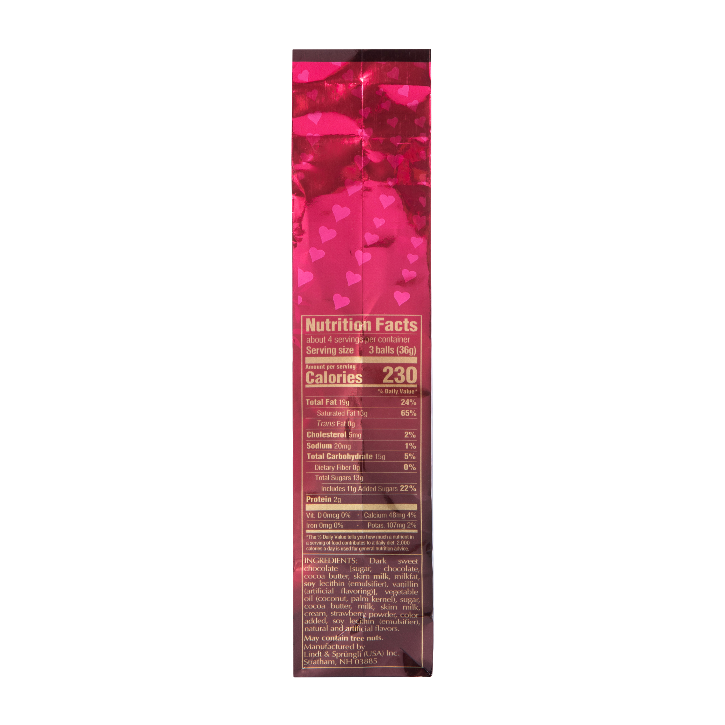 Lindt Lindor Valentine's Limited Edition Dark Strawberry Truffles 5.1oz