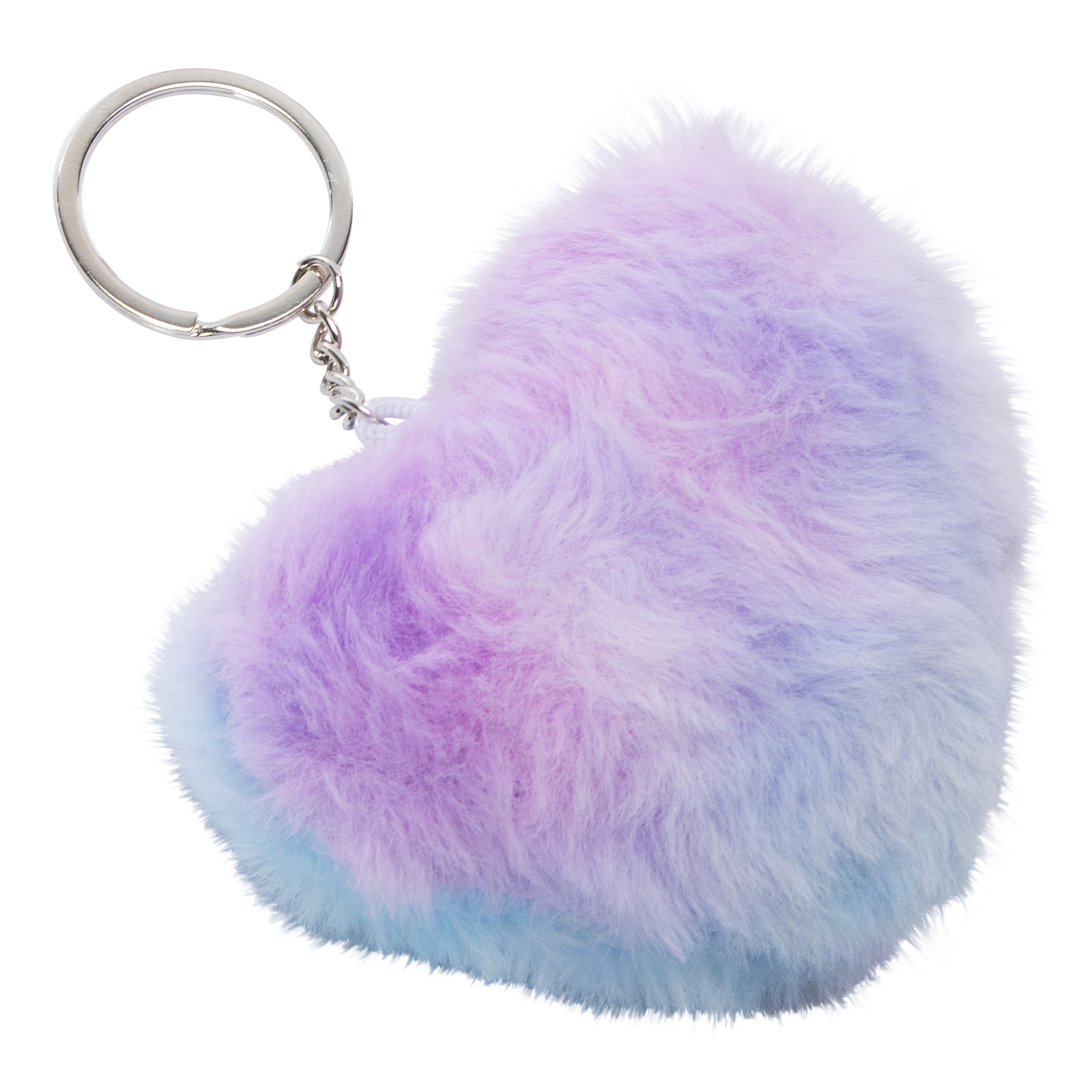 Ombre Heart Pom Keyring