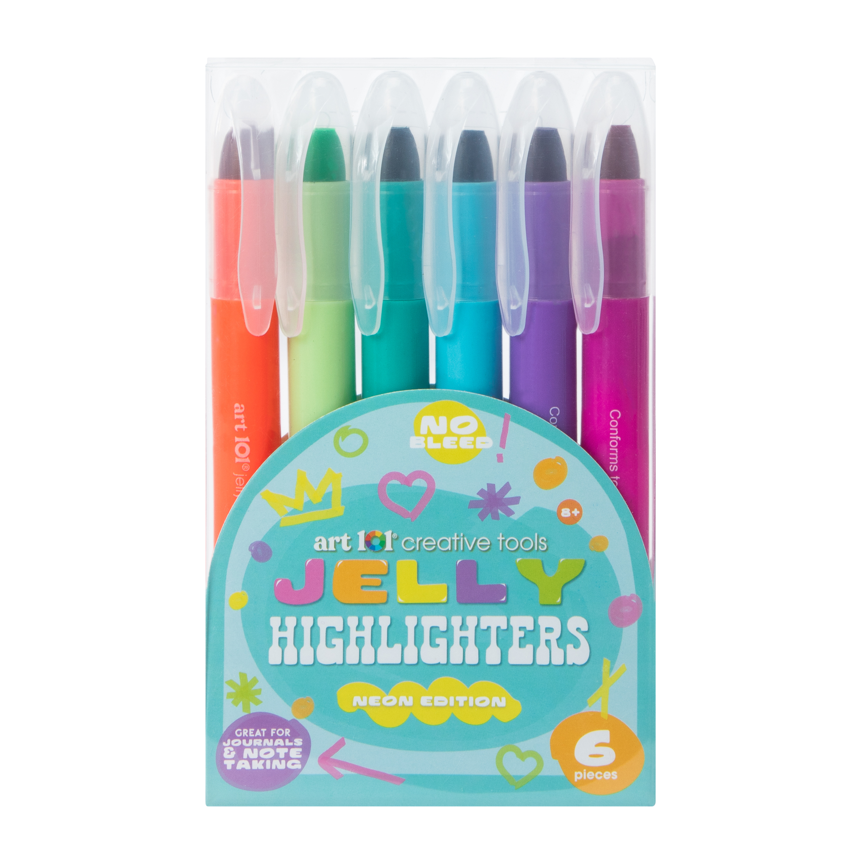 Art 101® Jelly Highlighters Neon Edition 6-Pack