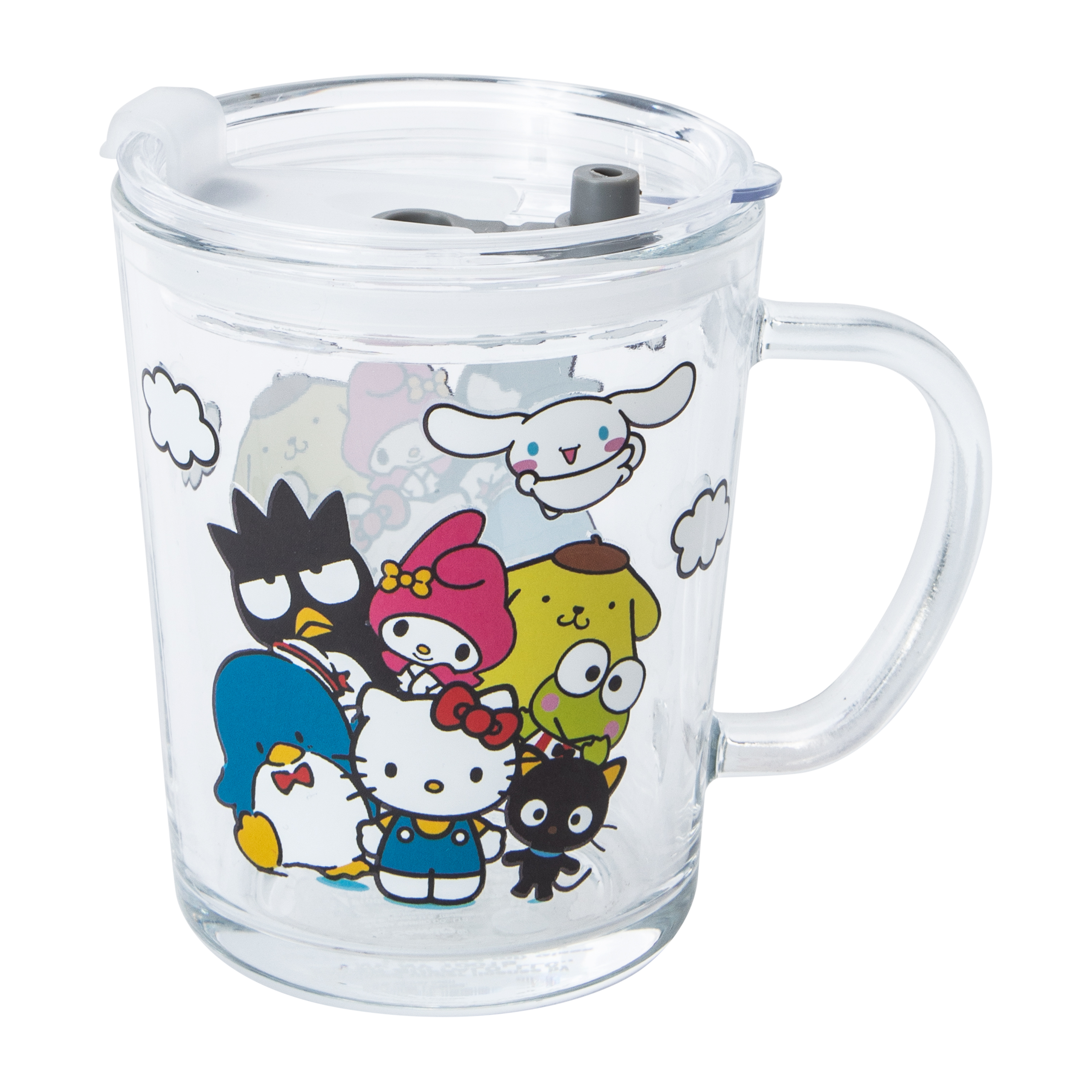 Hello Kitty And Friends® Travel Glass Mug With Slide Close Lid 14oz