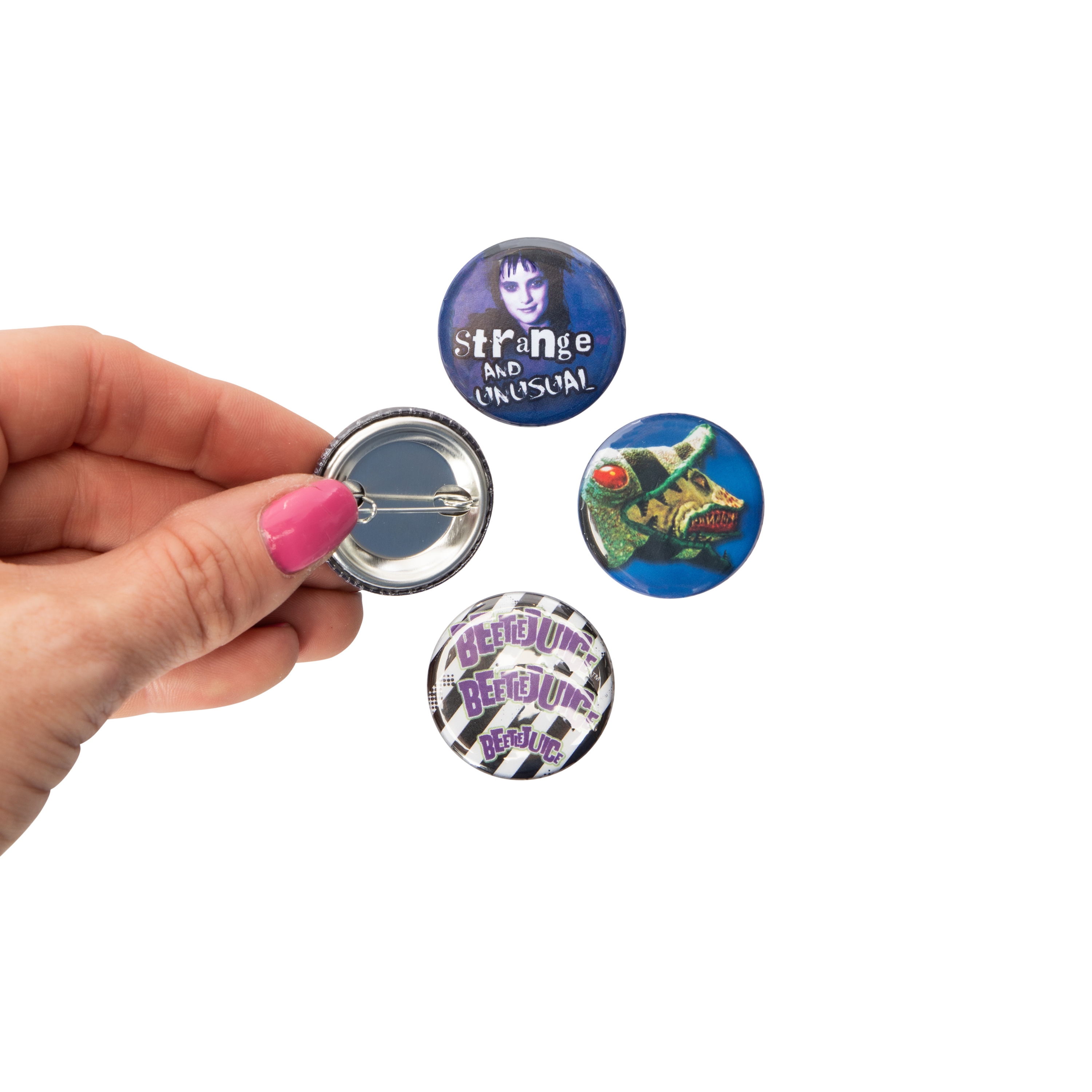 Halloween Button Pins 4-Pack Set