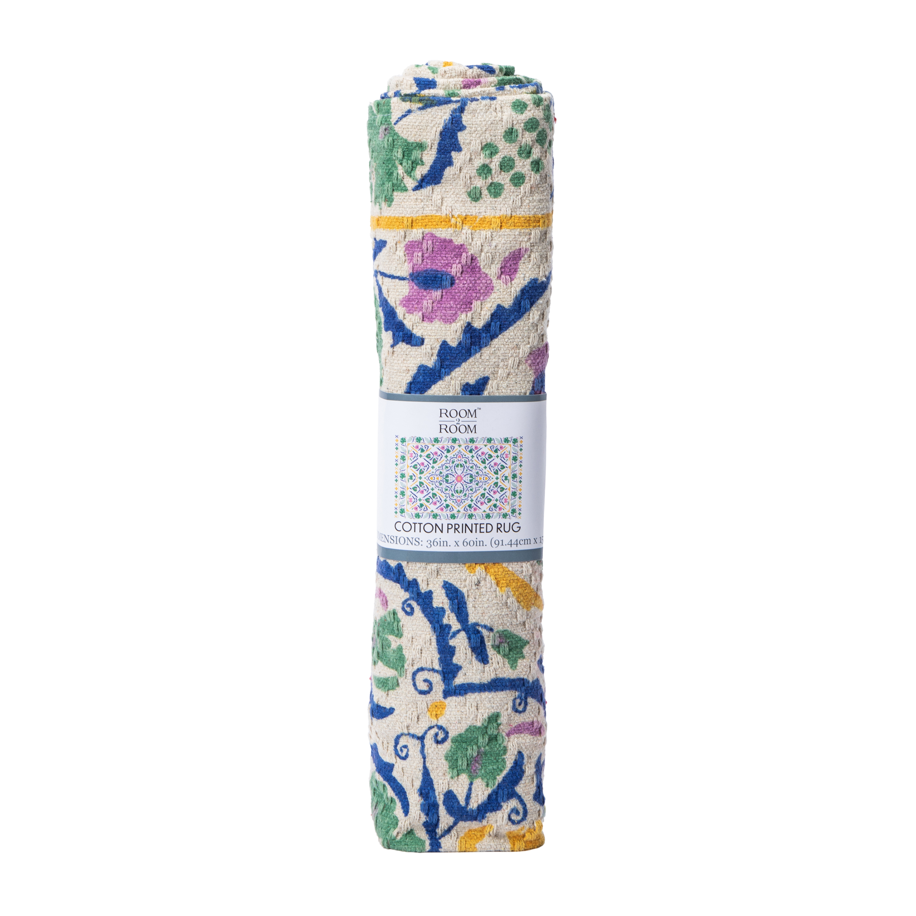 Cotton Printed Rug 36in x 60in