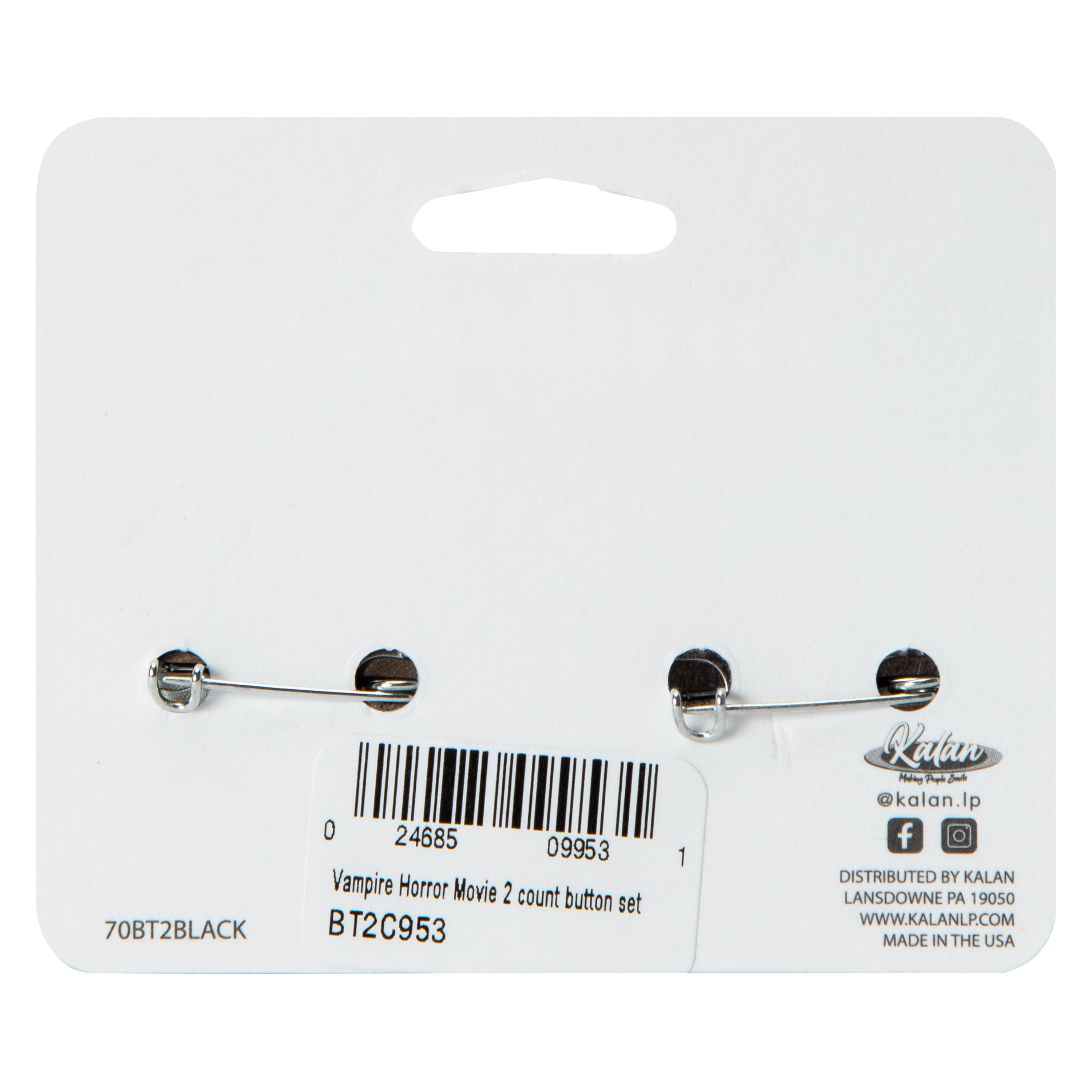 Funny Halloween Button Pins 2-Pack