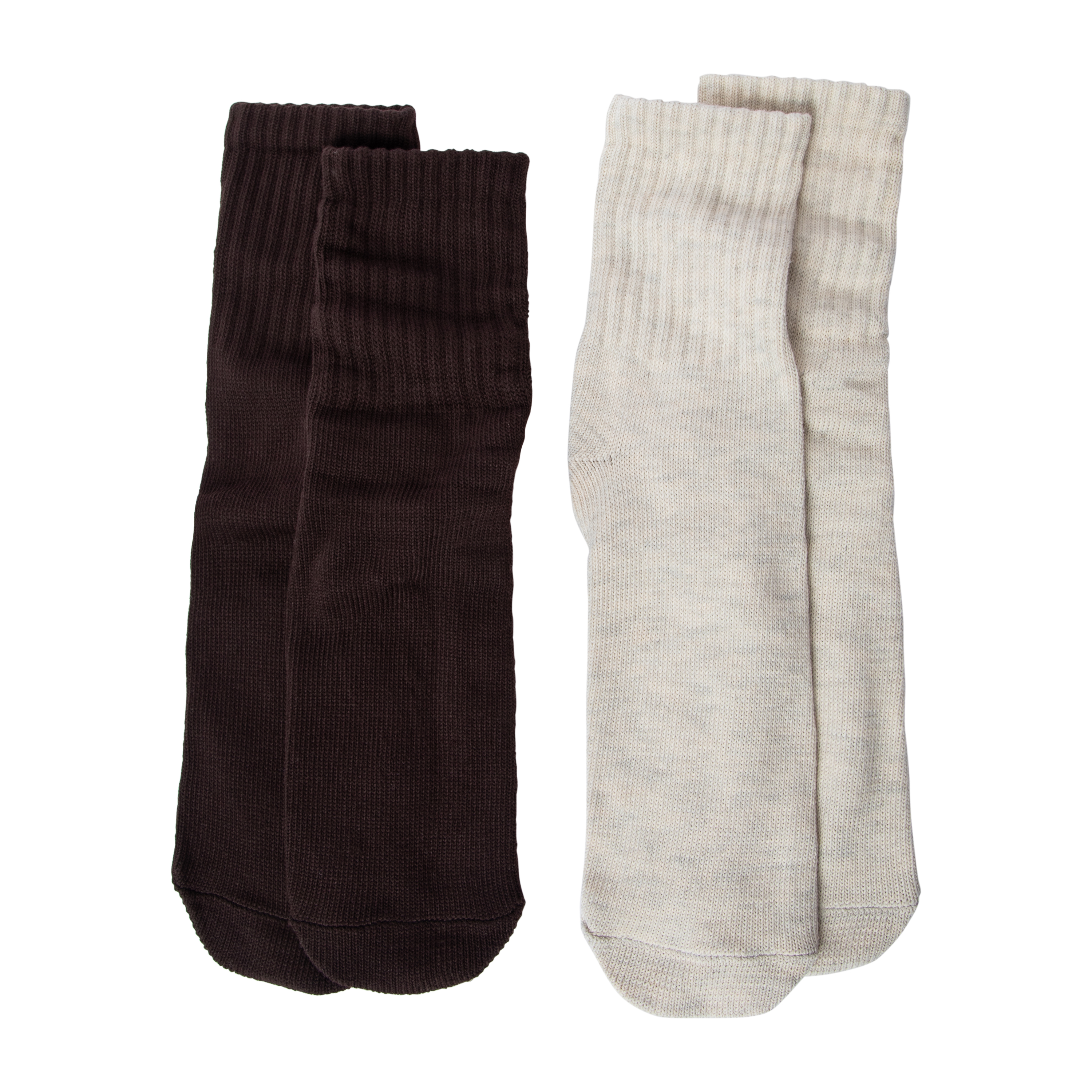 Ladies Mid Crew Slouch Socks 2-Pairs