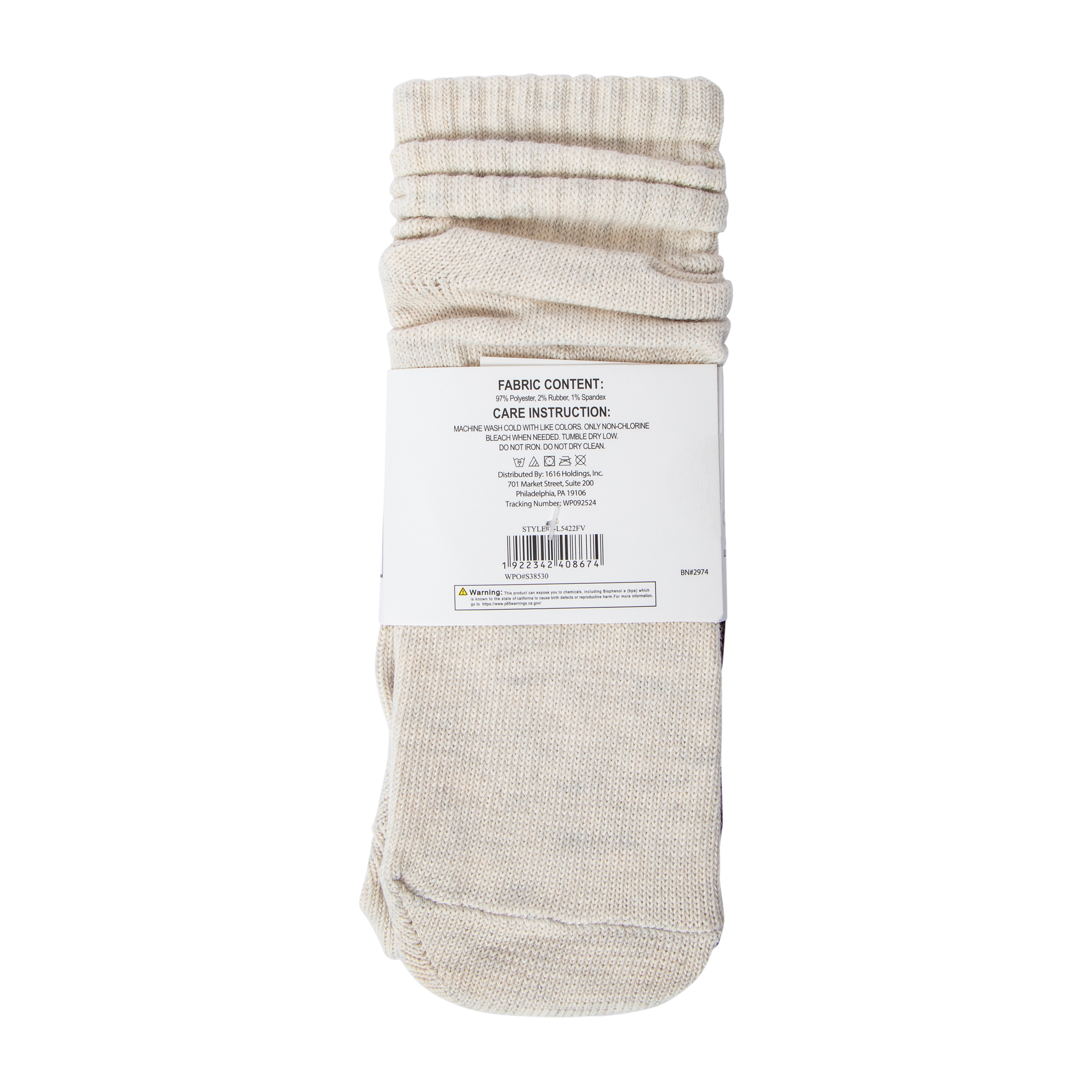 Ladies Mid Crew Slouch Socks 2-Pairs