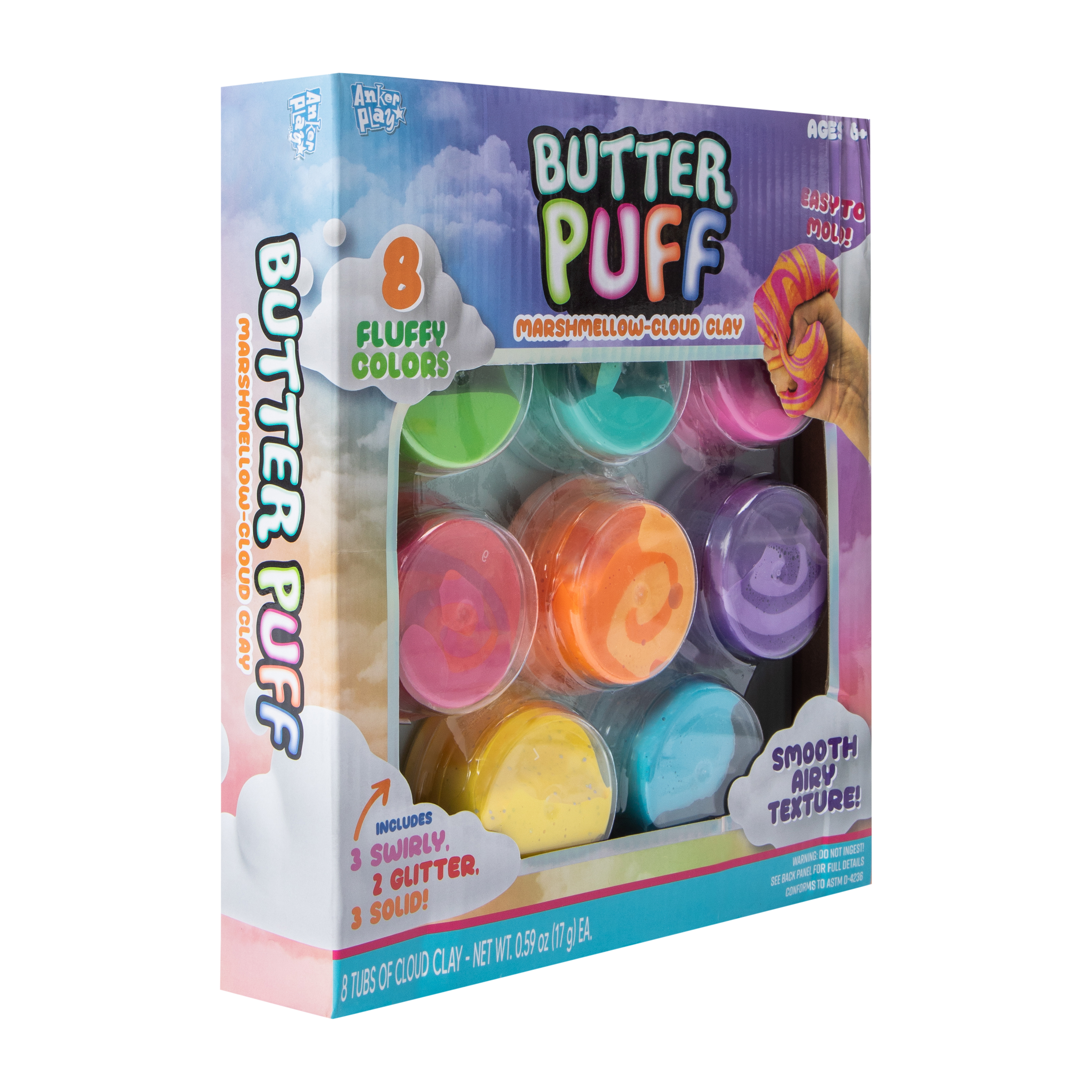 Fruity Swirl Butter Puff Marshmallow-Cloud Play 8-Pack