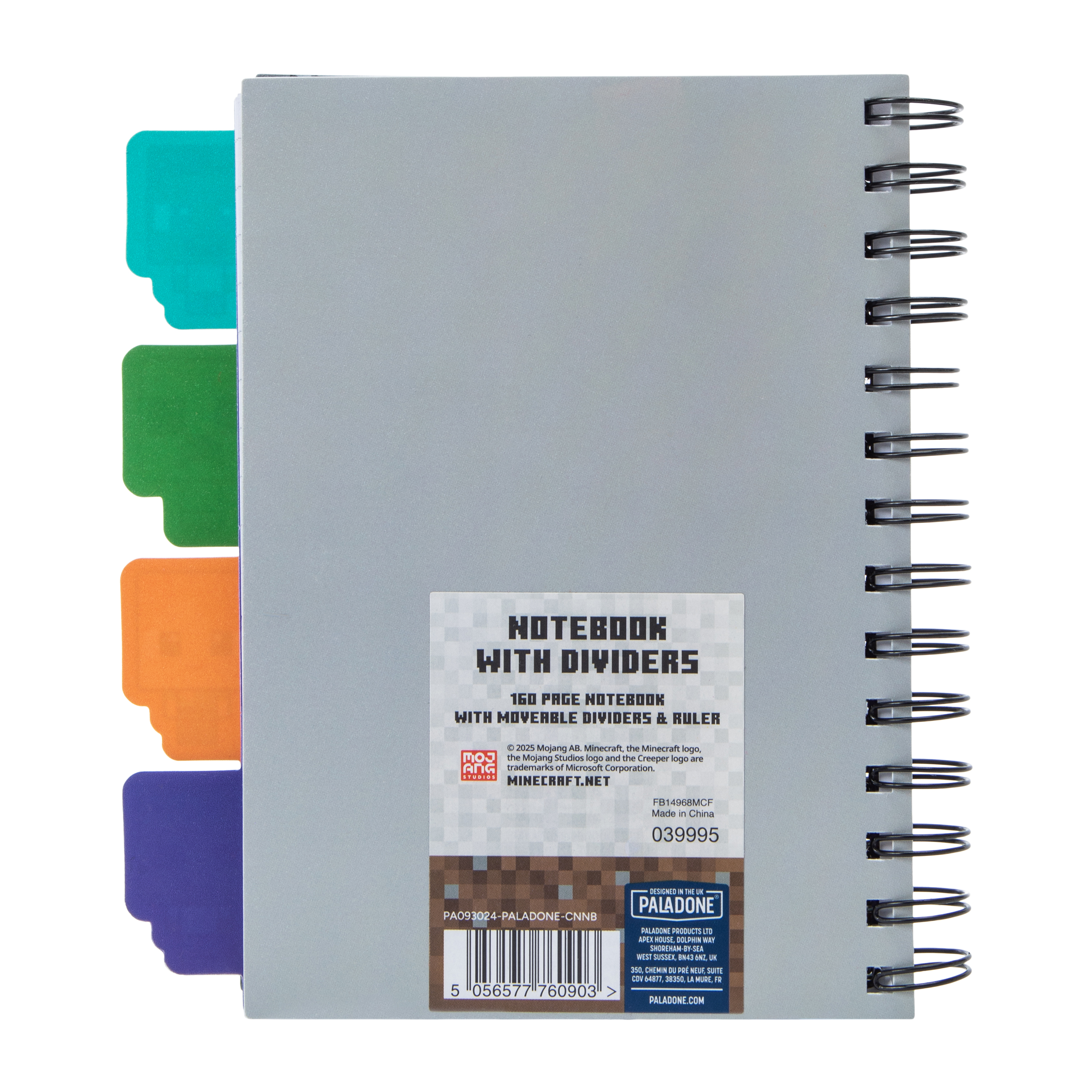 Minecraft Notebook With Dividers Set