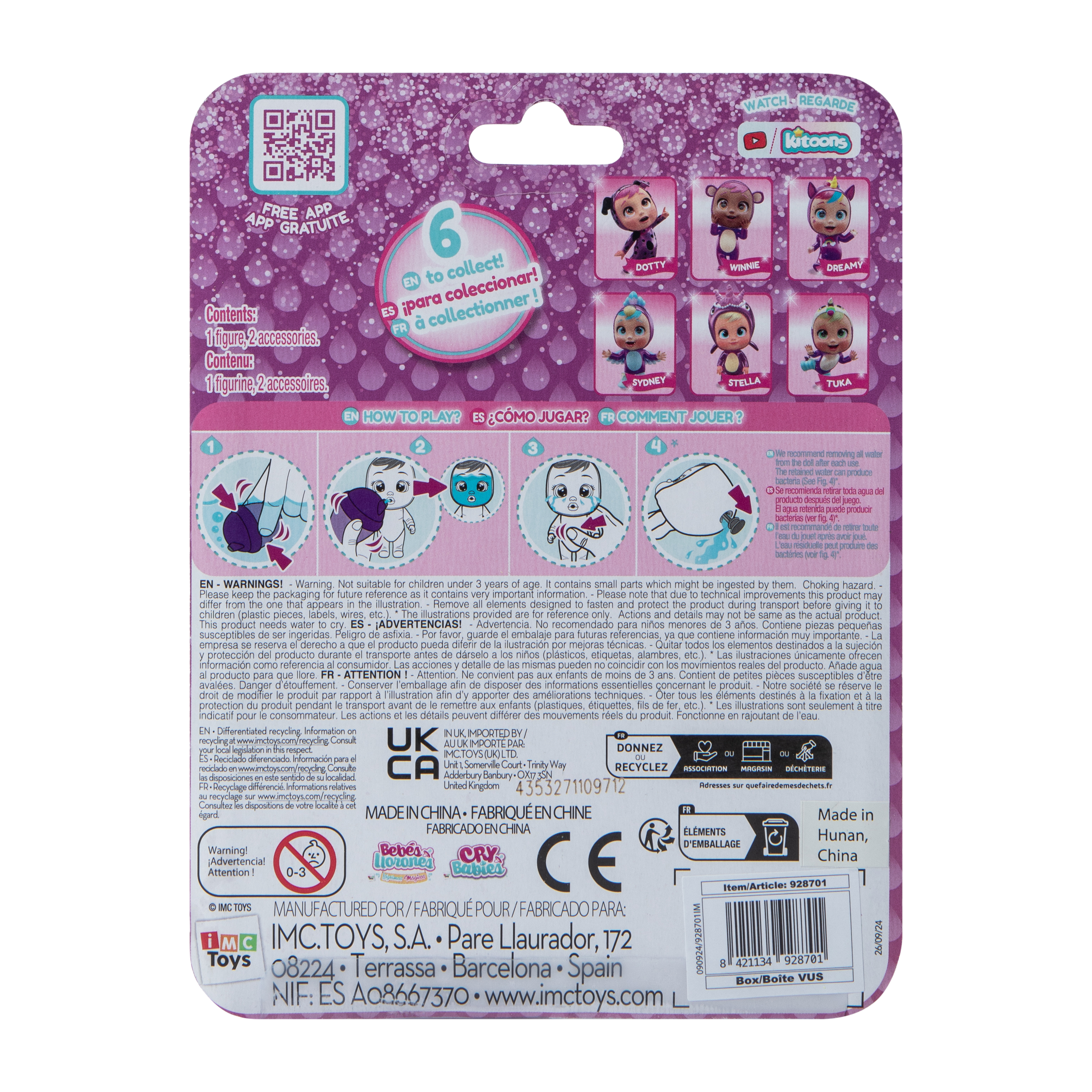 Cry Babies Magic Tears Purple Edition Doll Set