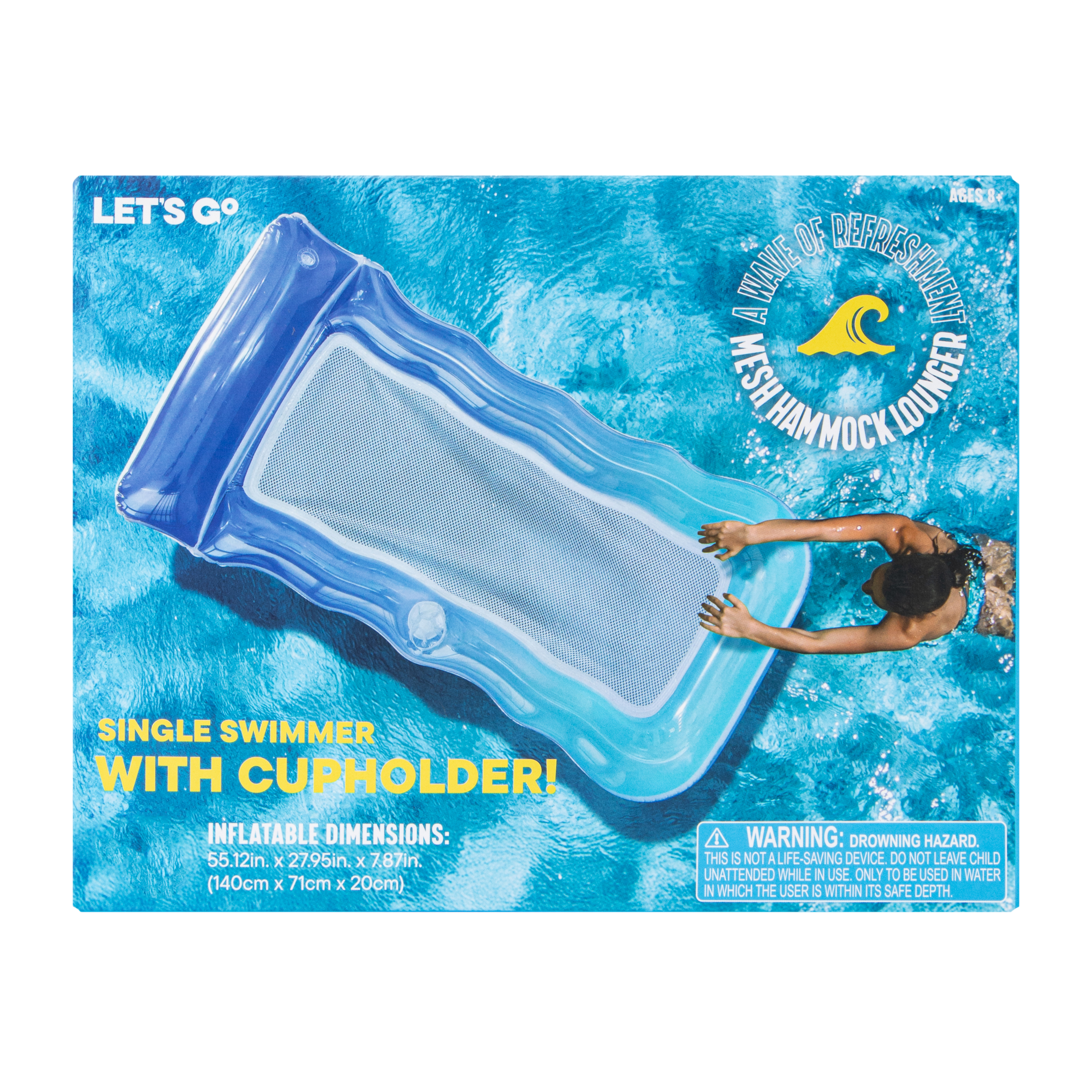 Mesh Hammock Lounger With Cupholder