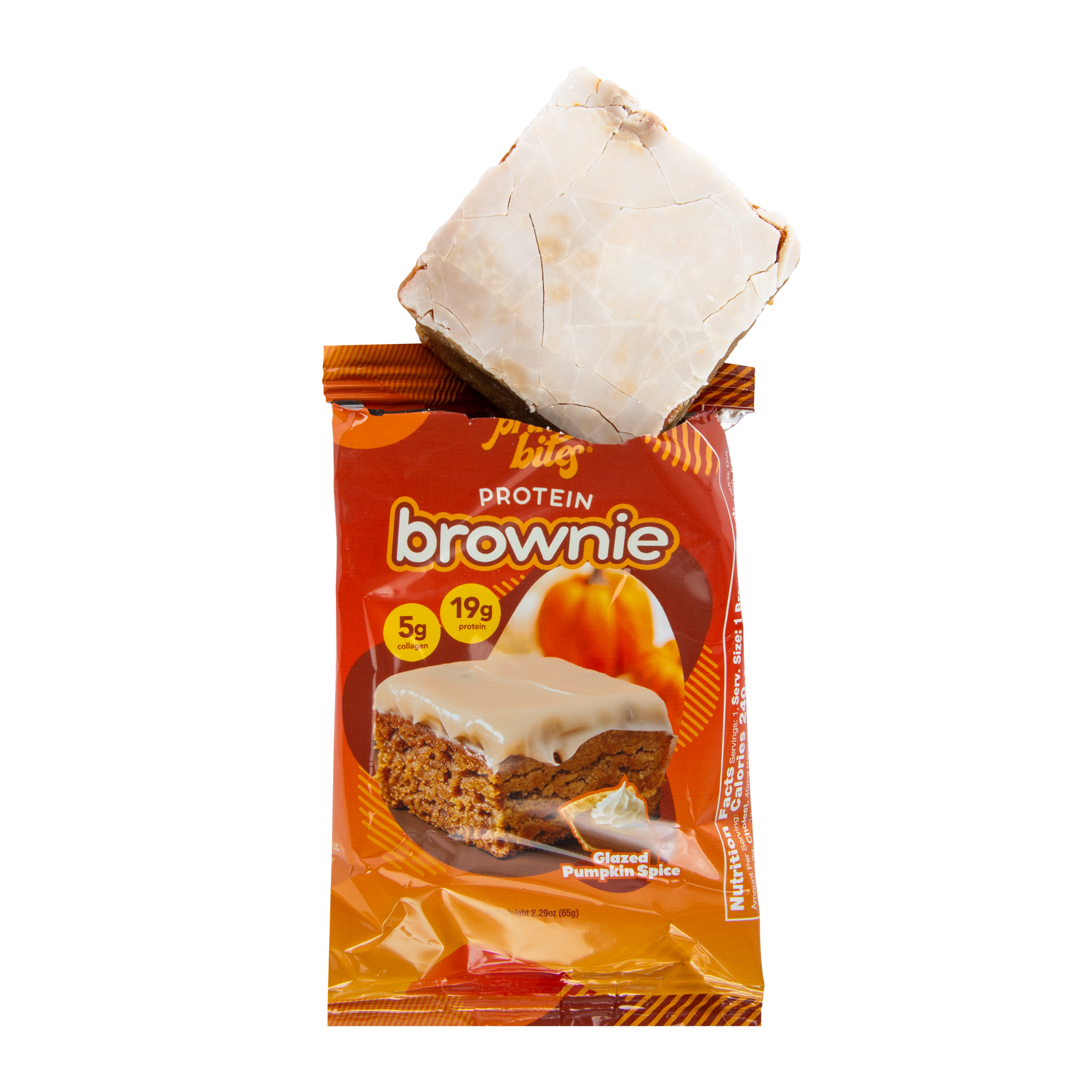 Prime Bites® Protein Brownie 2.29oz - Glazed Pumpkin Spice