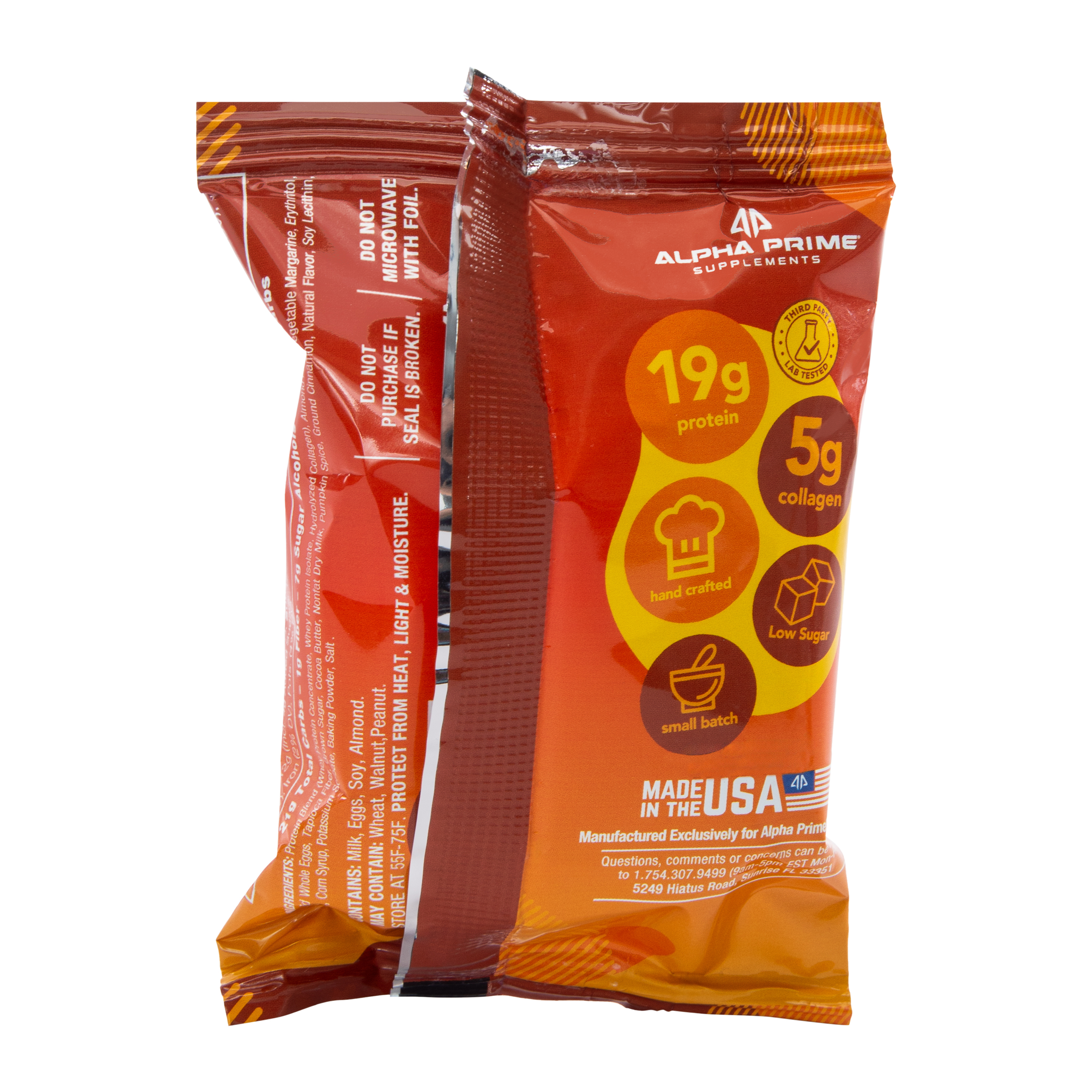 Prime Bites® Protein Brownie 2.29oz - Glazed Pumpkin Spice