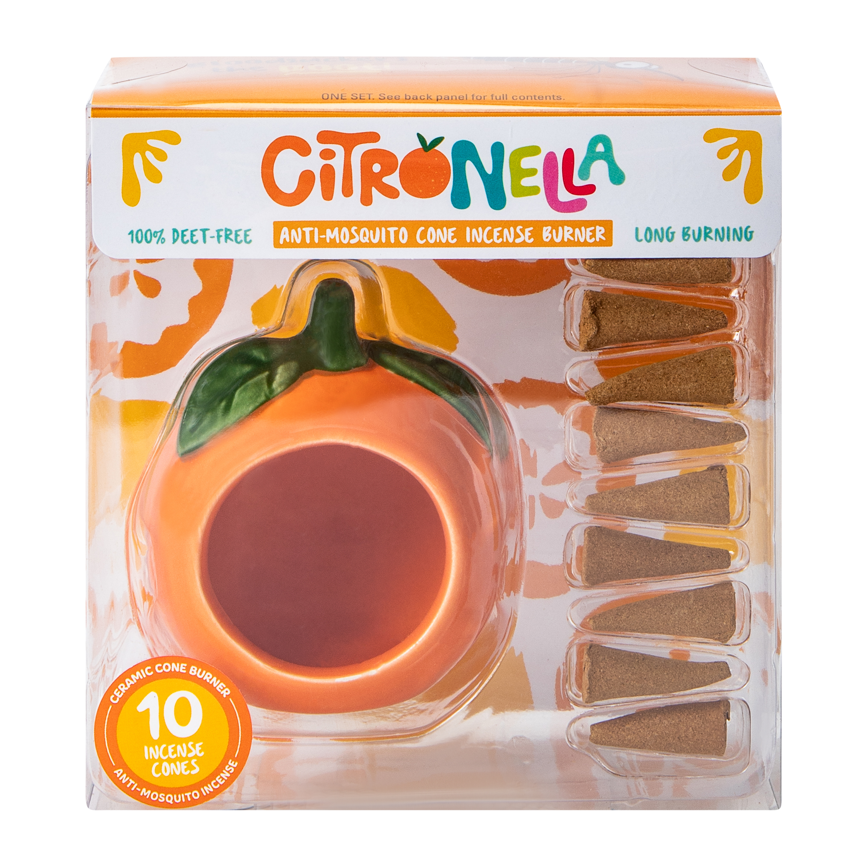 Citronella Anti-Mosquito Cone Incense Burner Set