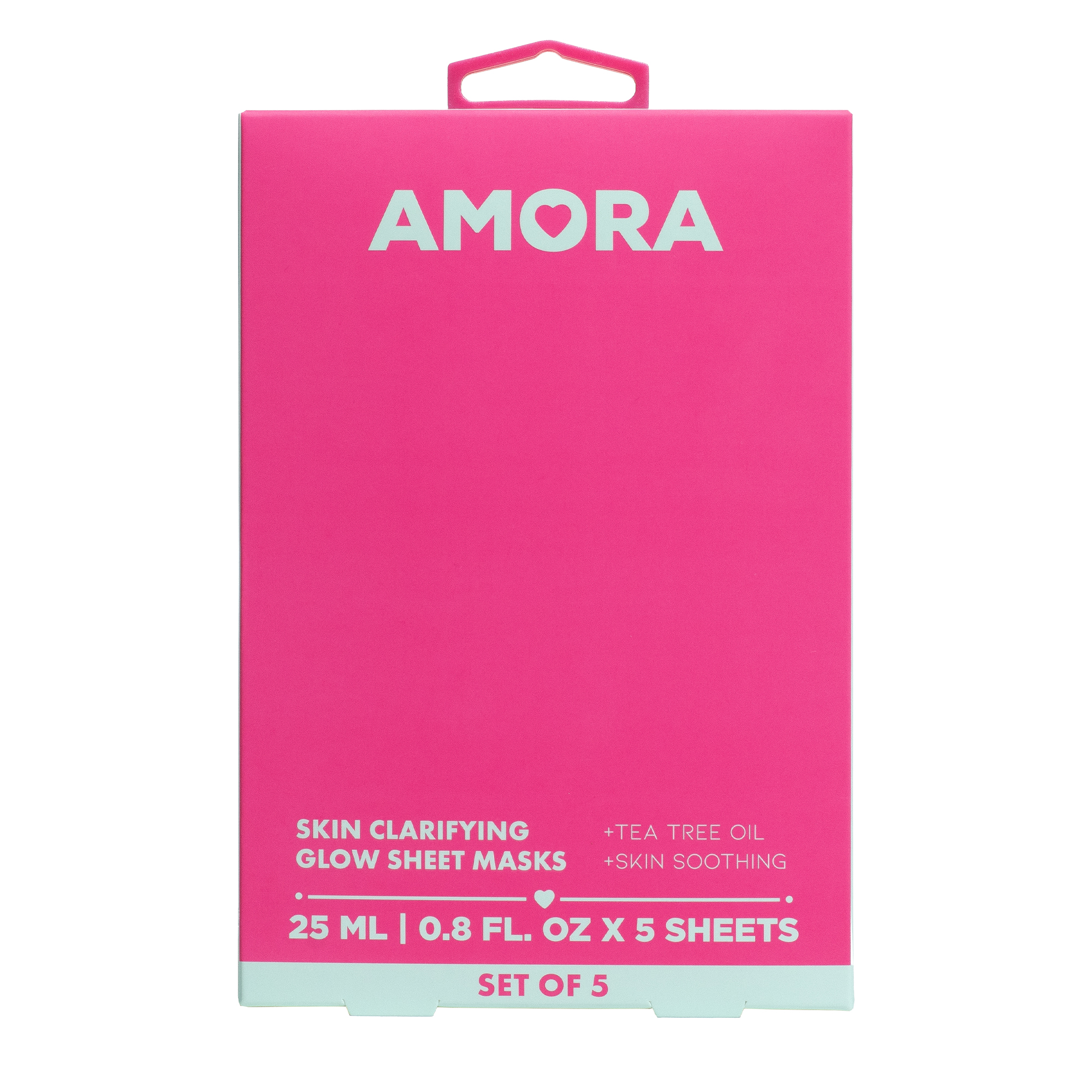Amora Skin Clarifying Glow Sheet Masks Set Of 5 0.8 Fl.Oz