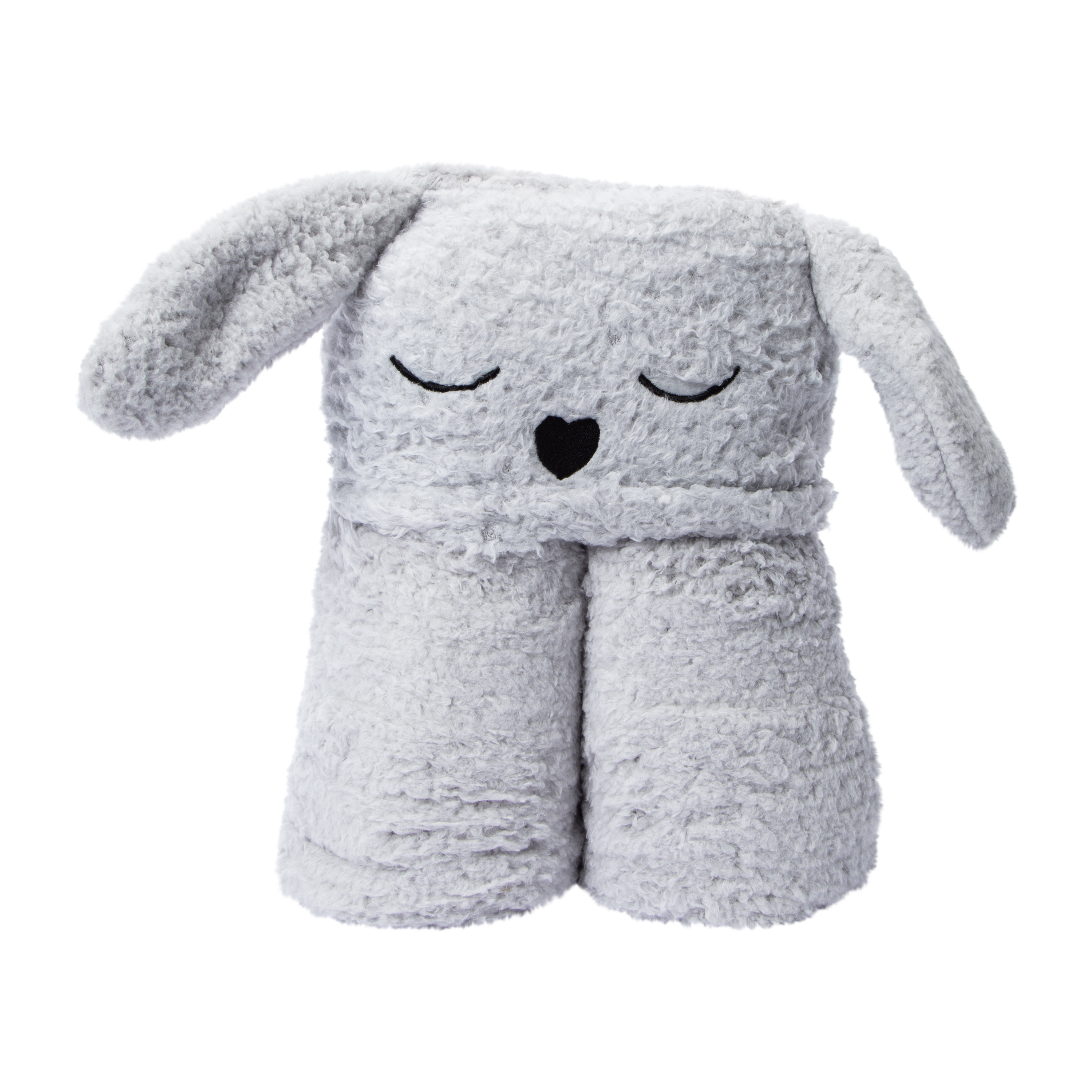 Bunny Sherpa Hooded Blanket 50in x 60in