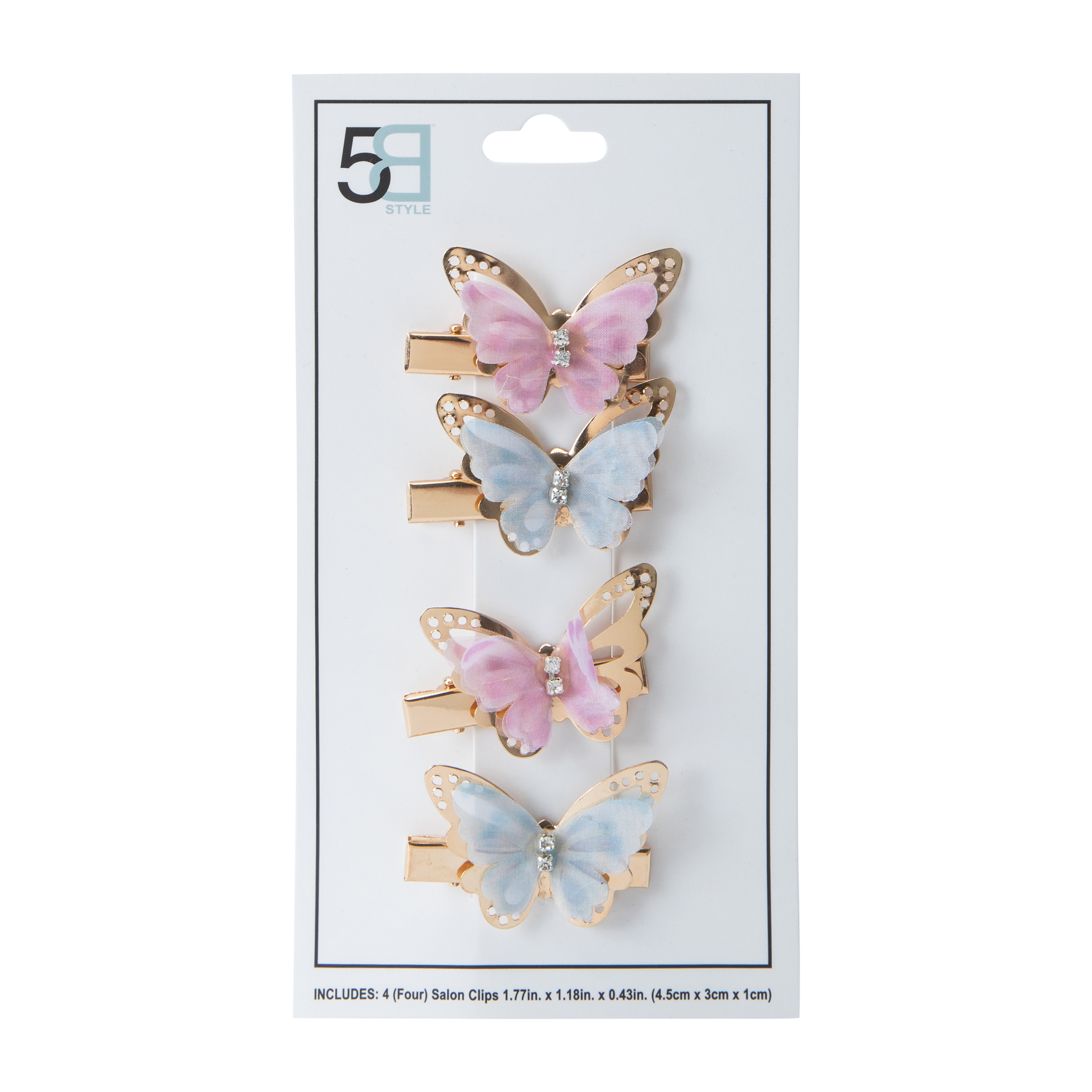 Butterfly Salon Clips 4-Pack