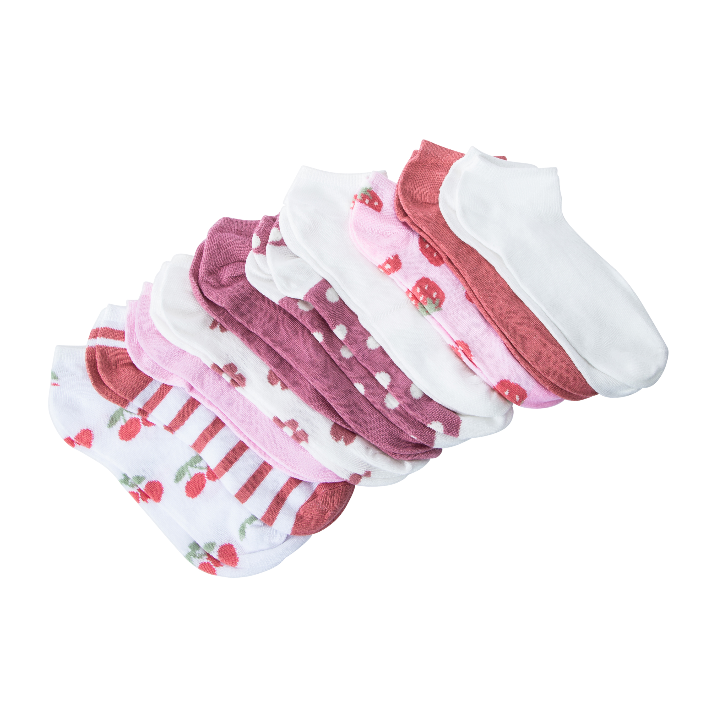 Juniors Cherry Low Cut Socks 10-Pairs