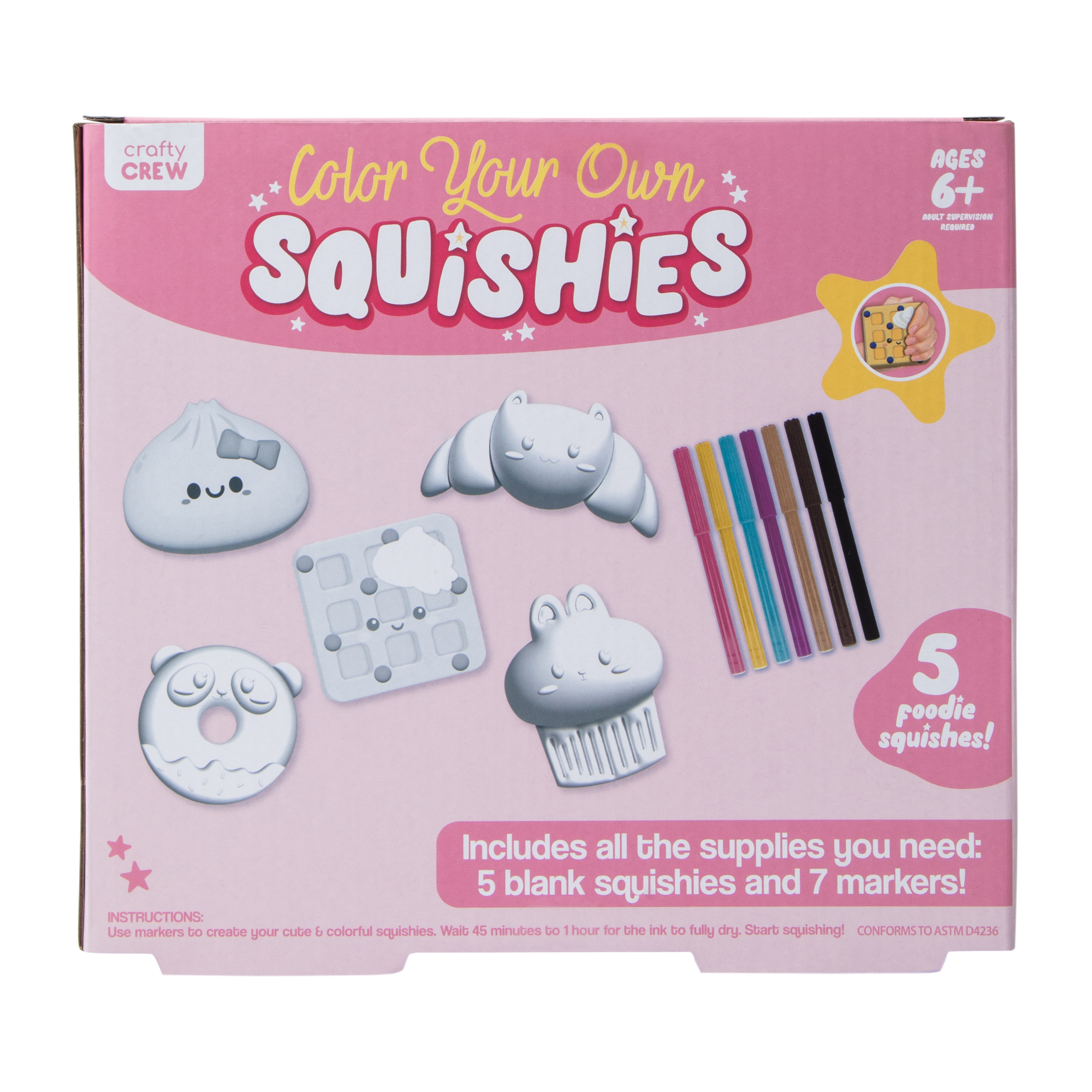Crafty Crew Color Your Own Squishies Set