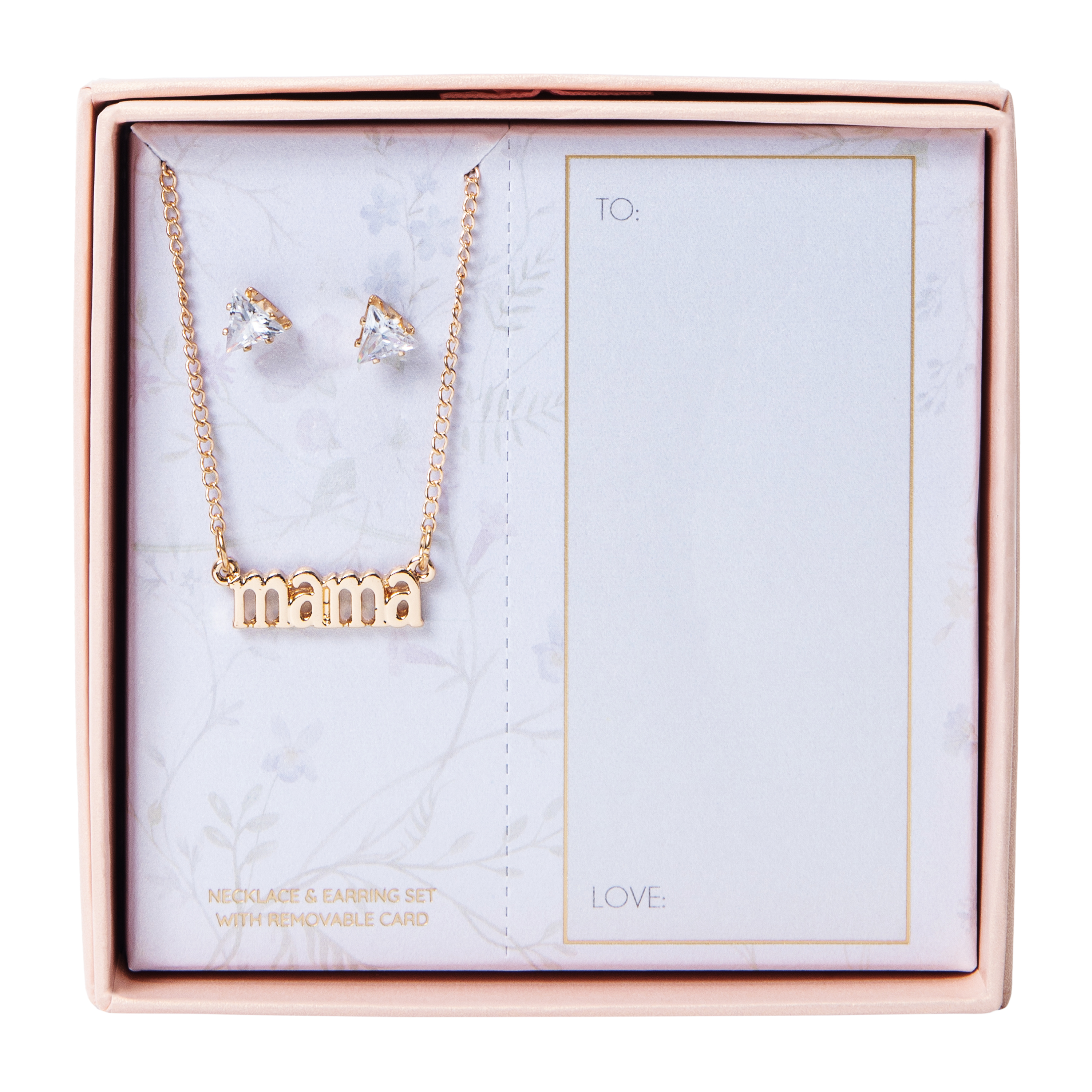 Mama Necklace & Earring Set With Removable Card | Five Below