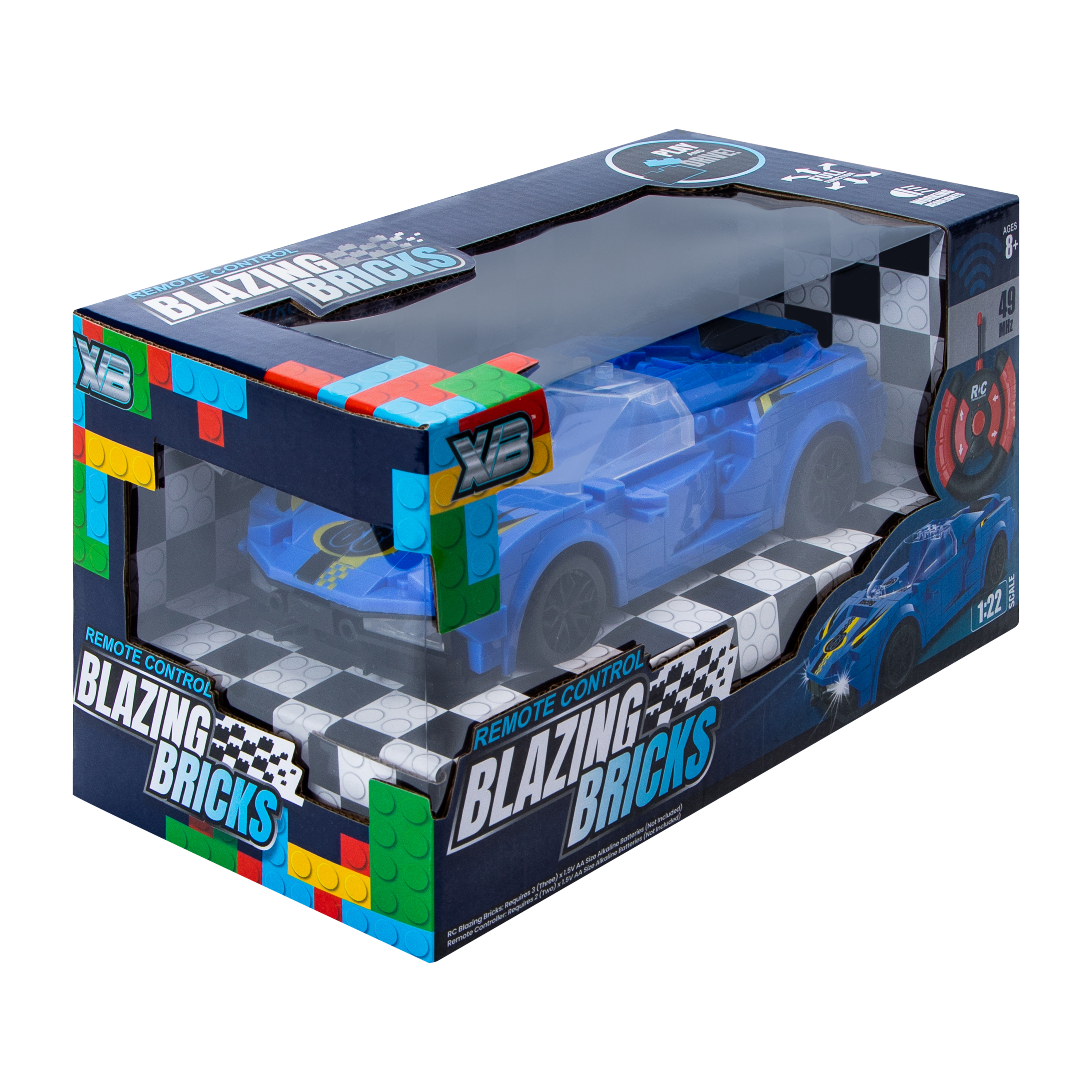 XVB™ Blazing Bricks RC Toy Car