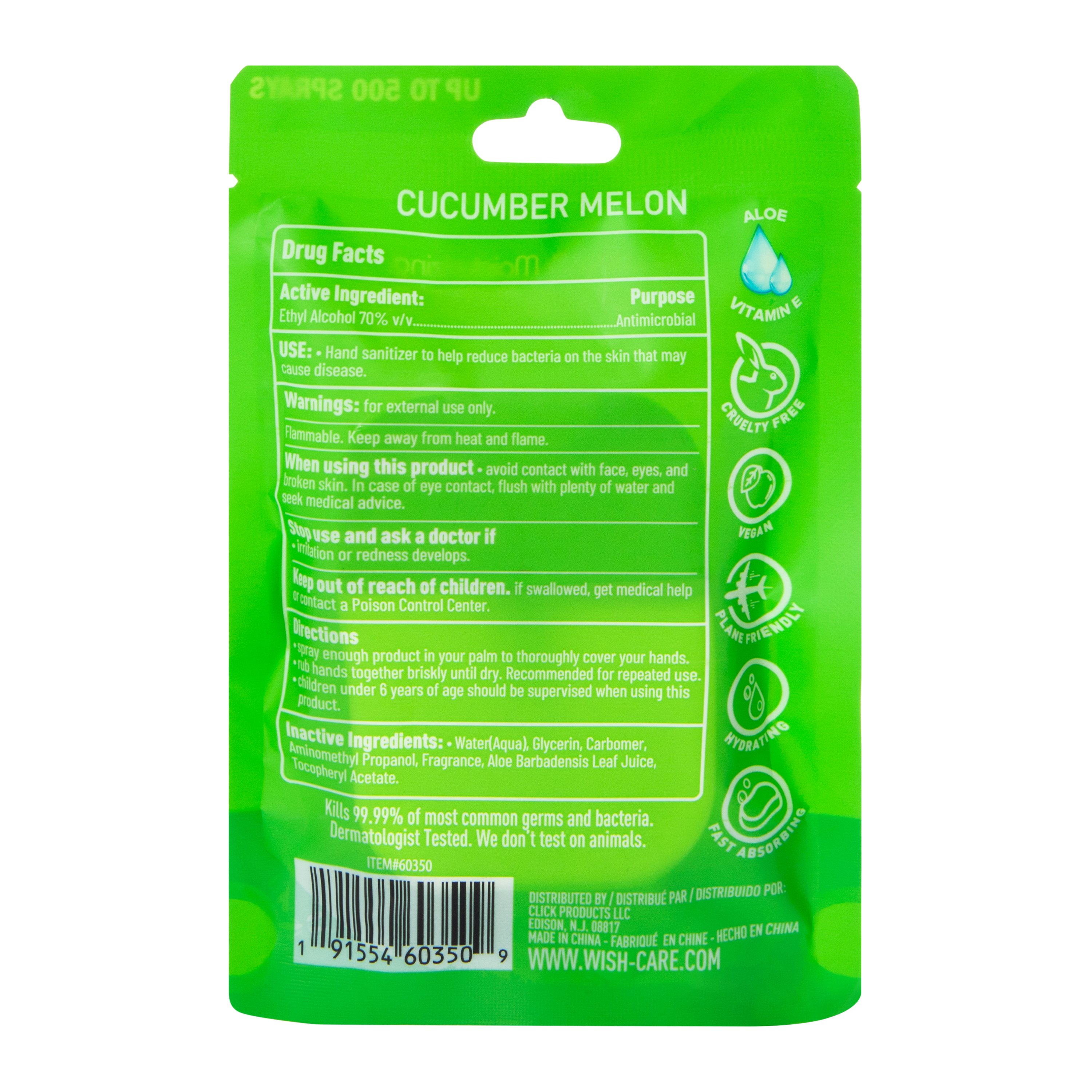 Wish Hand Sanitizer 1.2oz
