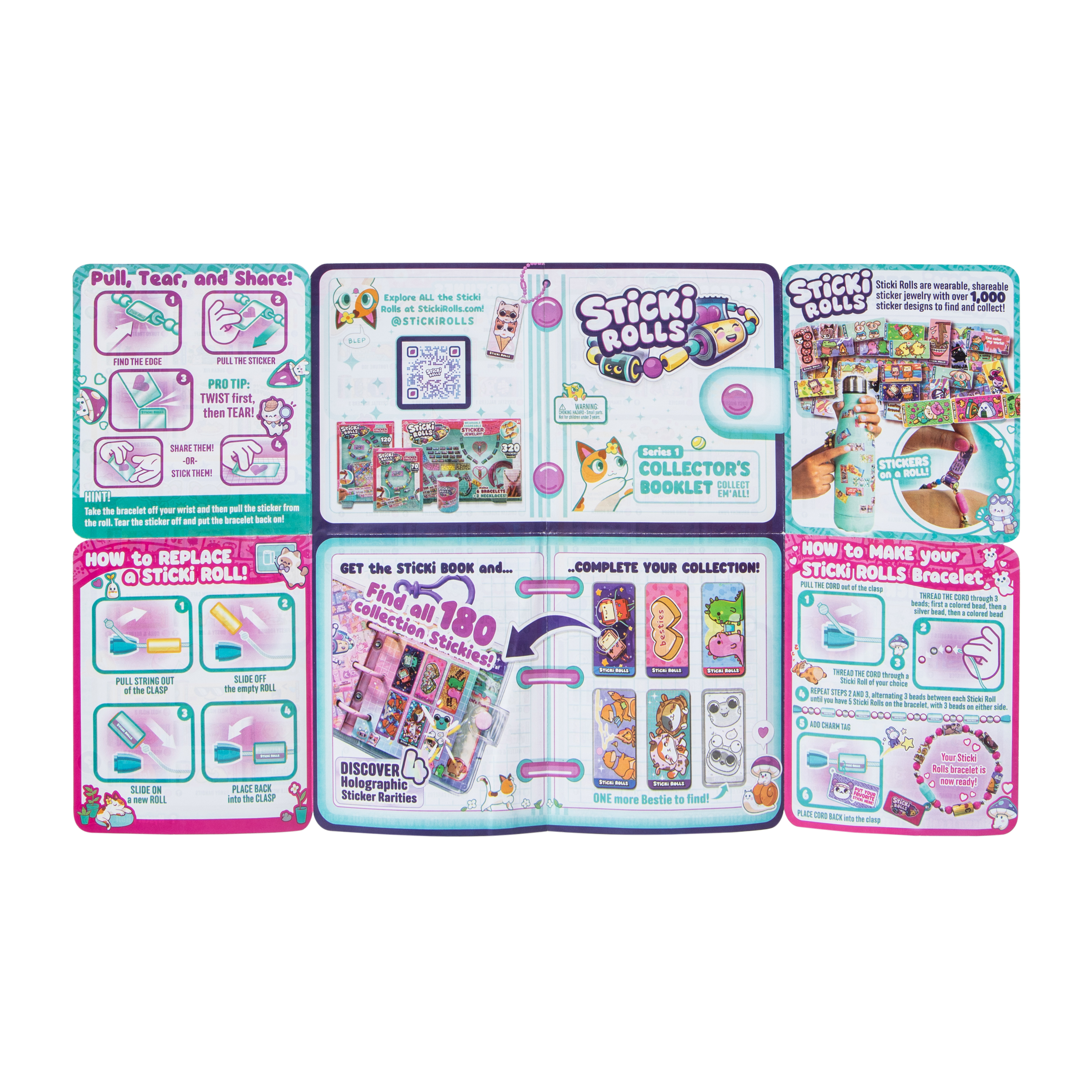 Sticki Rolls Sticker Bracelets Set