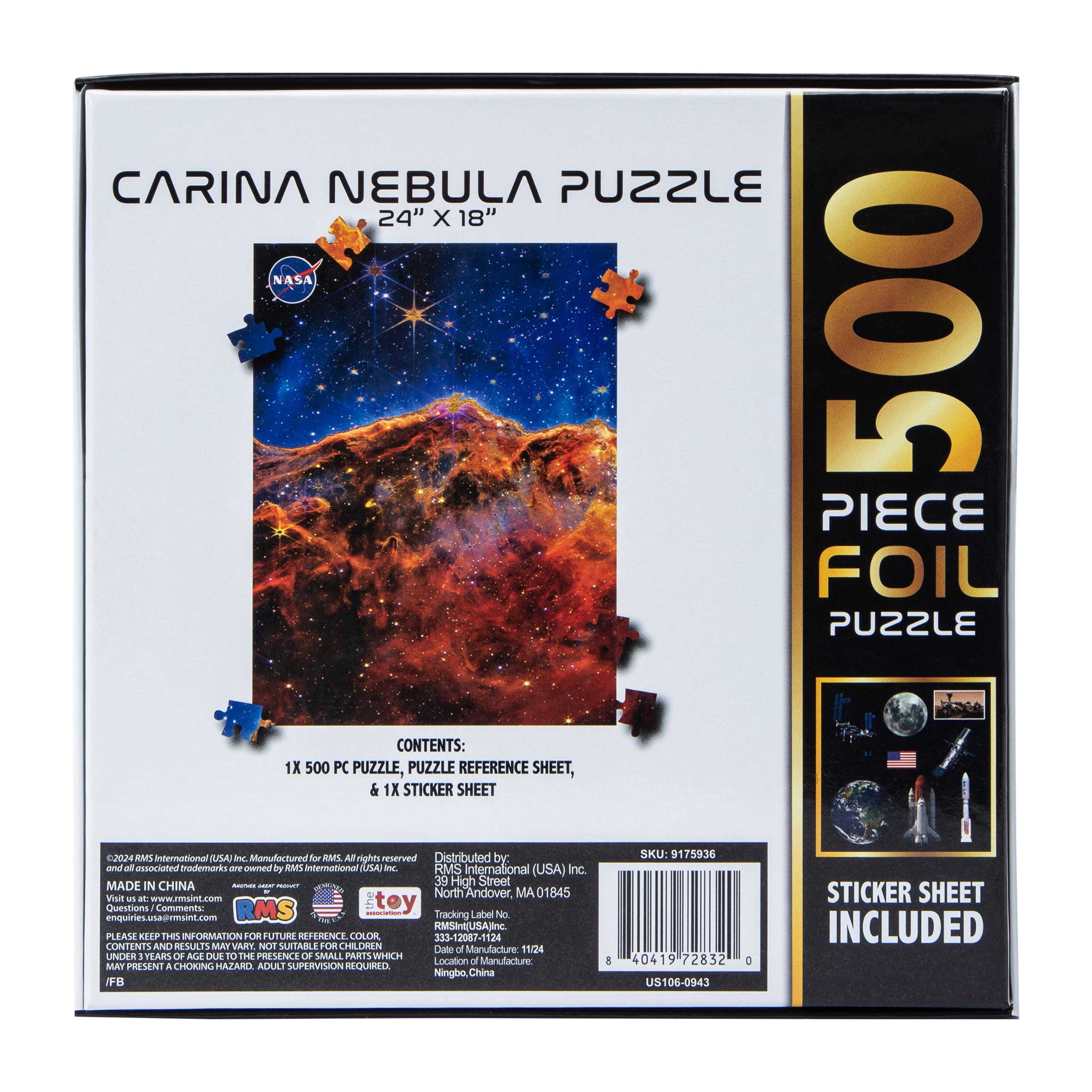 NASA Nebula Foil Puzzle 500-Pieces Kit