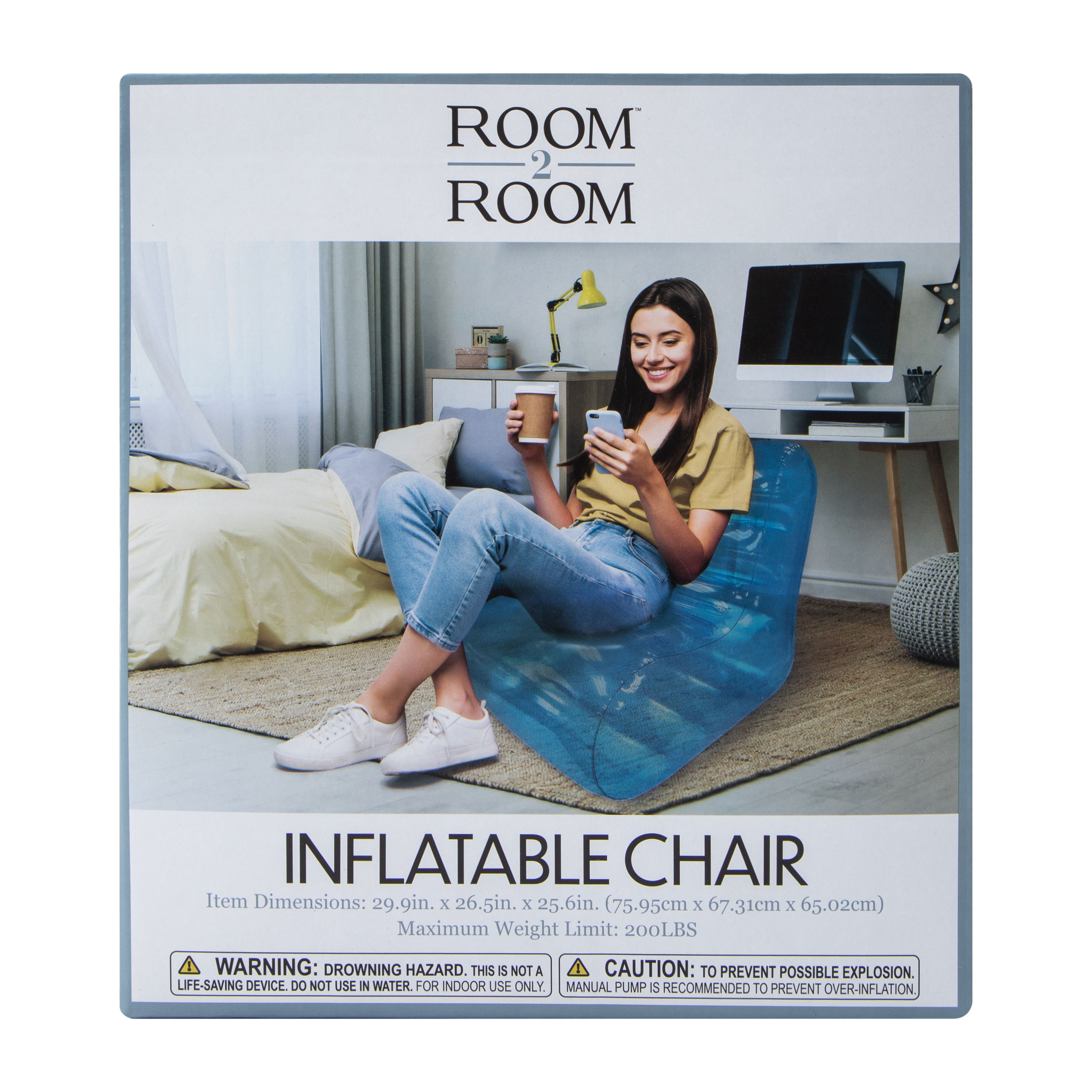 Inflatable Transparent Chair 29.9in x 26.5in