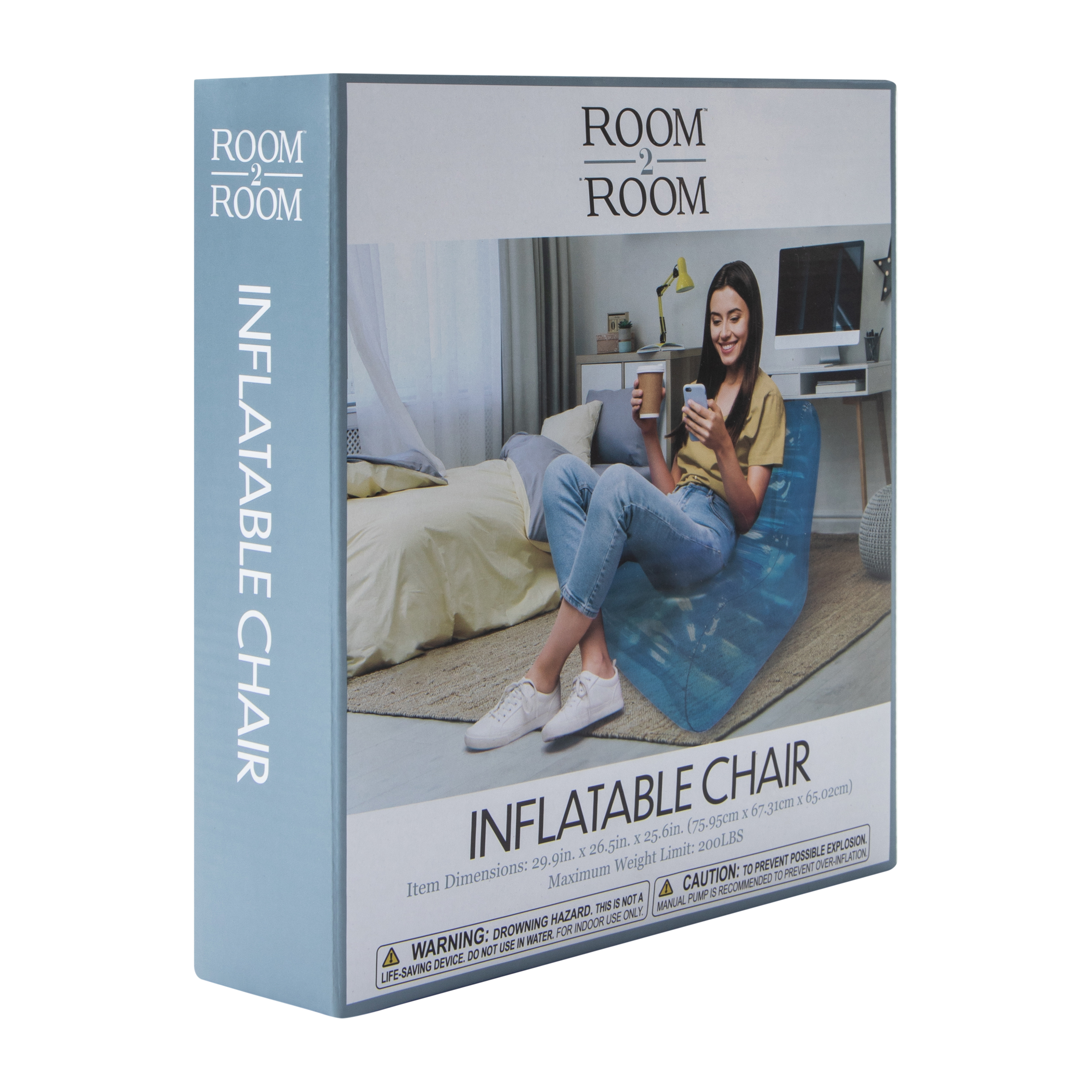 Inflatable Transparent Chair 29.9in x 26.5in