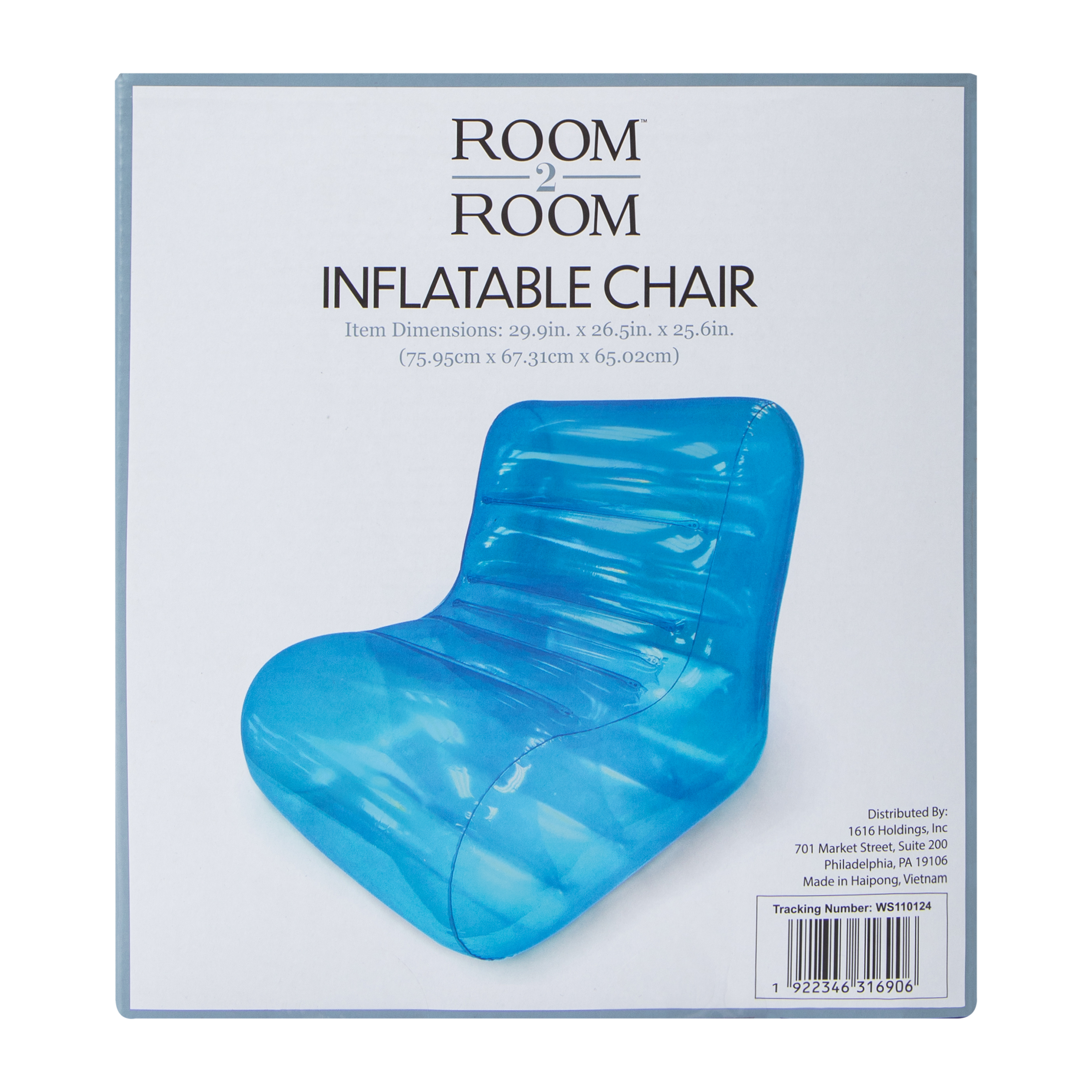 Inflatable Transparent Chair 29.9in x 26.5in