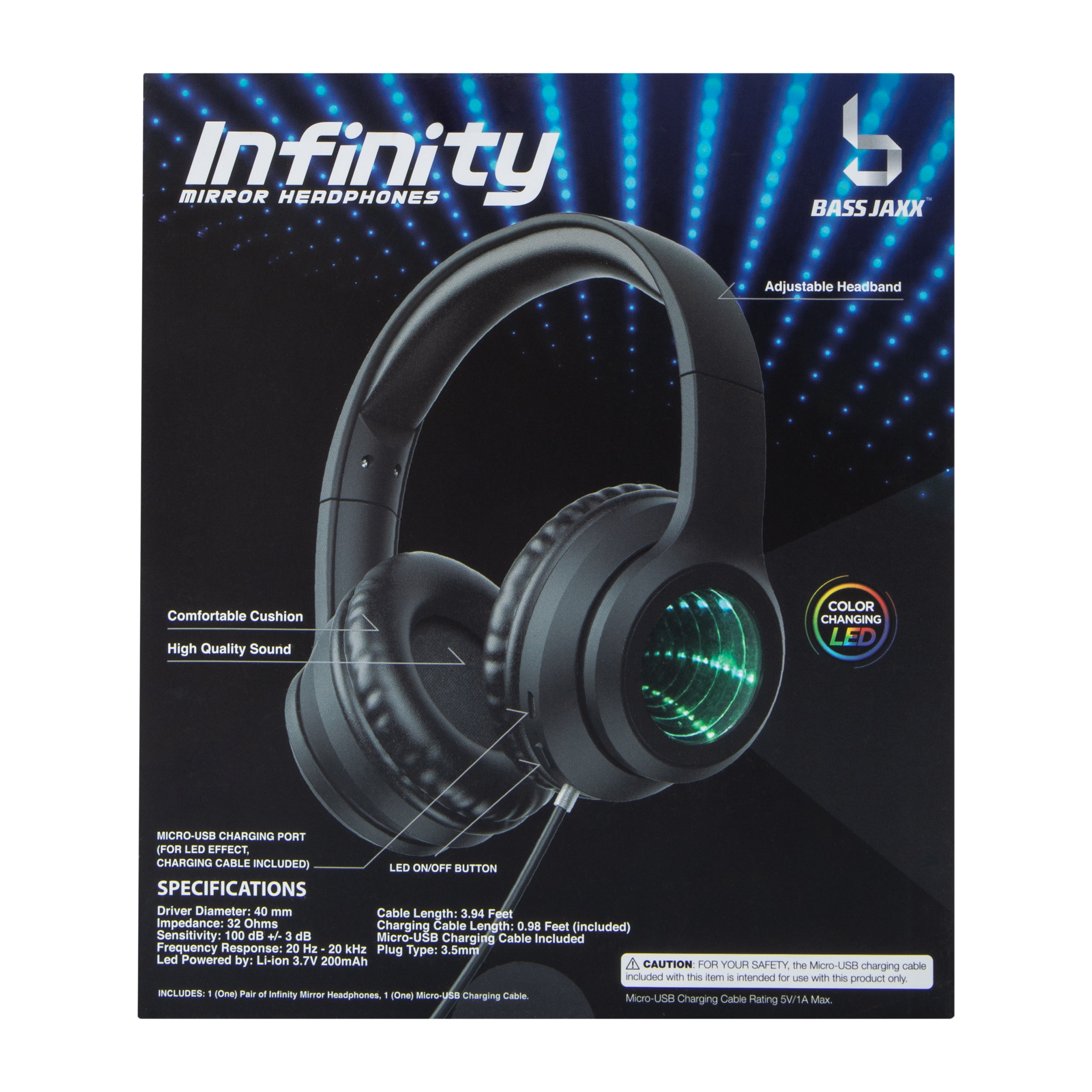 Infinity LED Wired Mirror Headphones