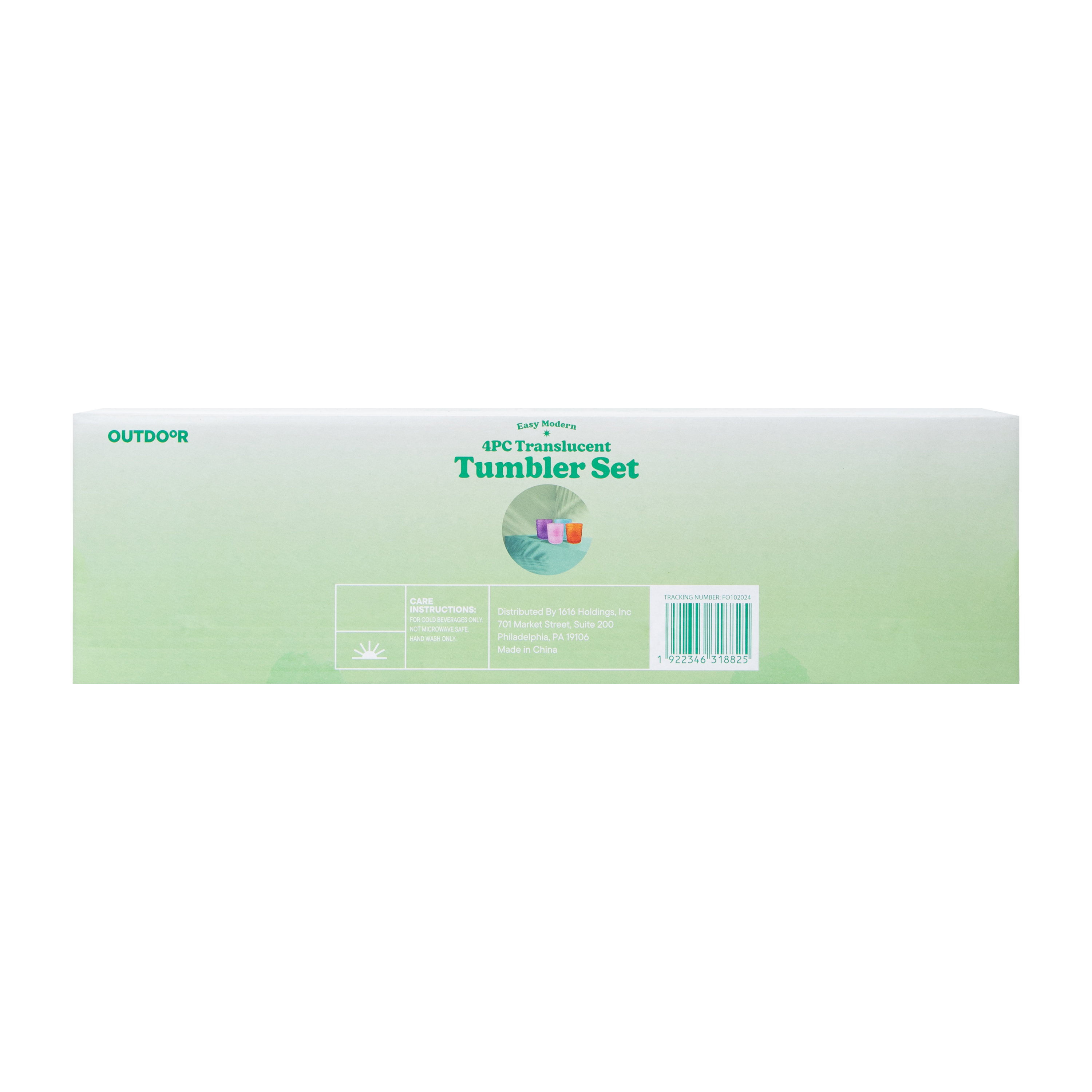 Translucent Tumbler Set 12oz 4-Pc