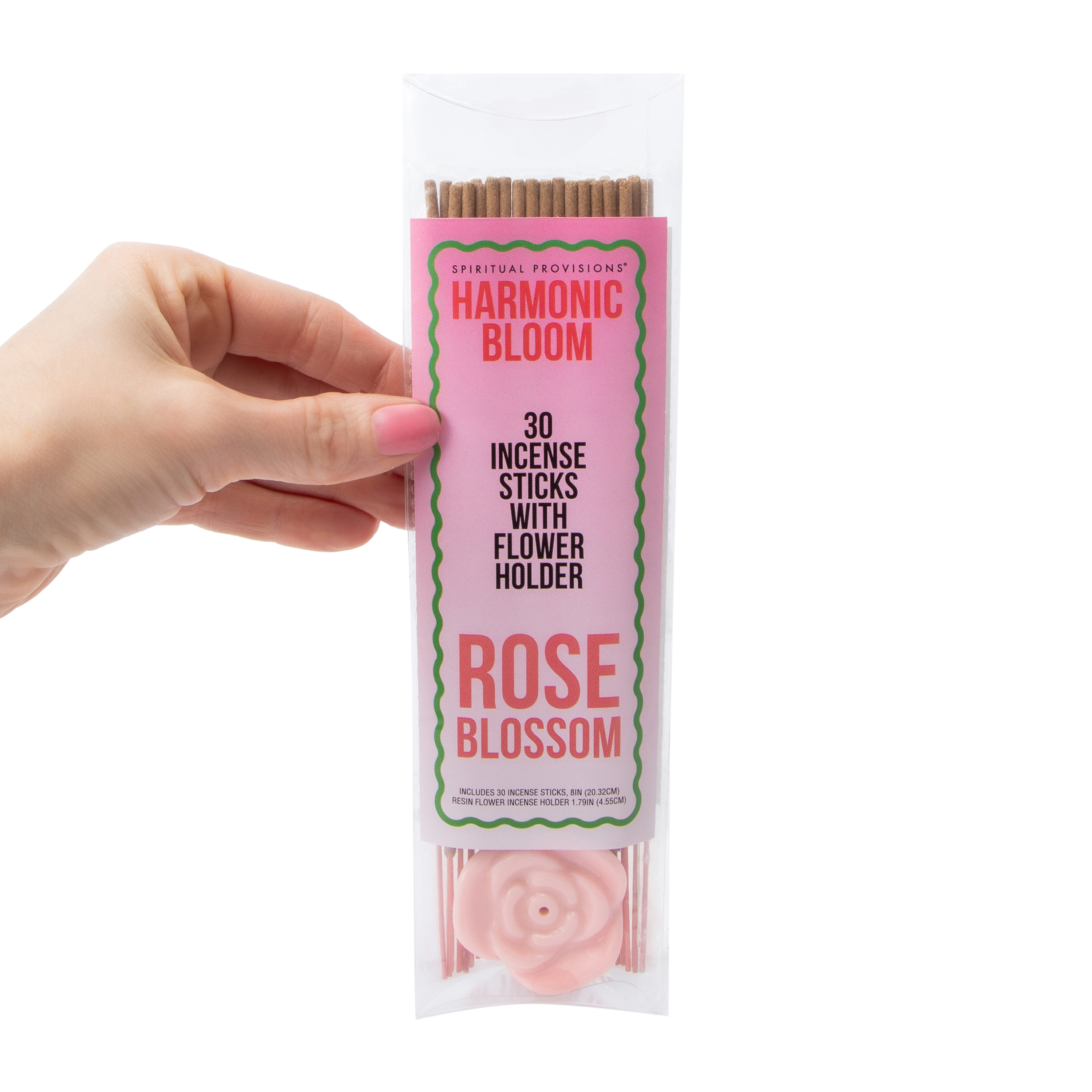 Spiritual Provisions® Harmonic Bloom Incense Sticks With Flower Holder 30-Count
