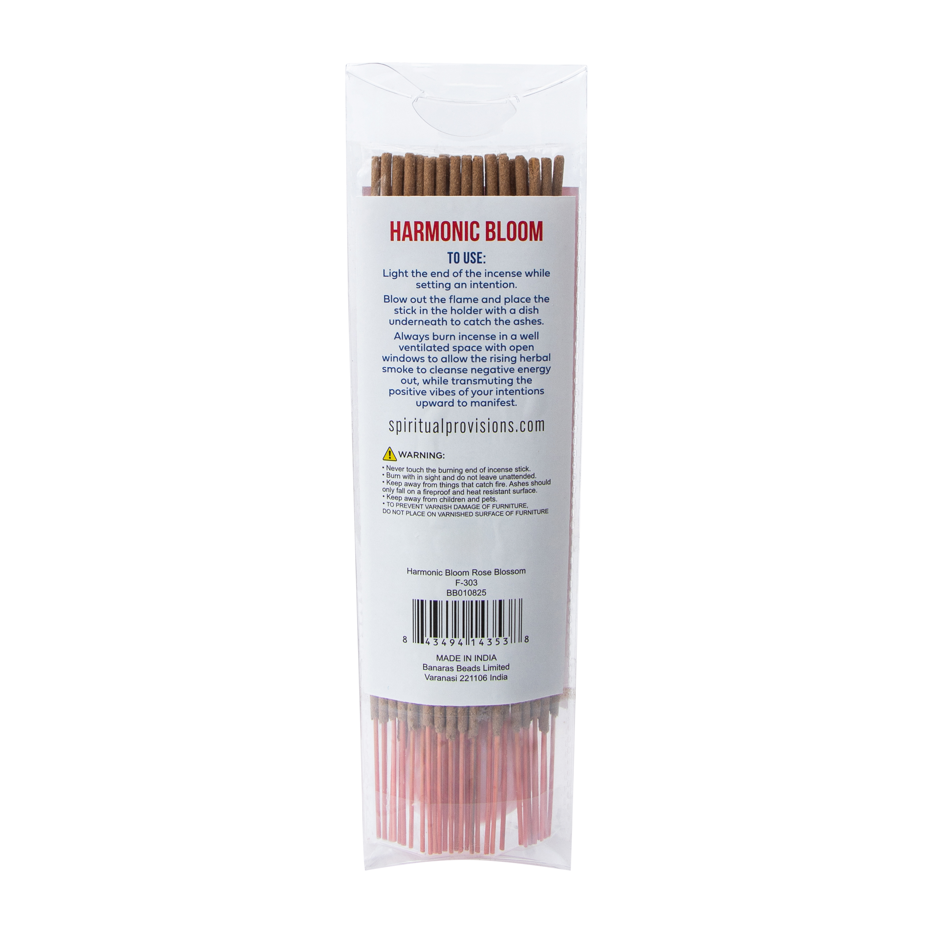 Spiritual Provisions® Harmonic Bloom Incense Sticks With Flower Holder 30-Count