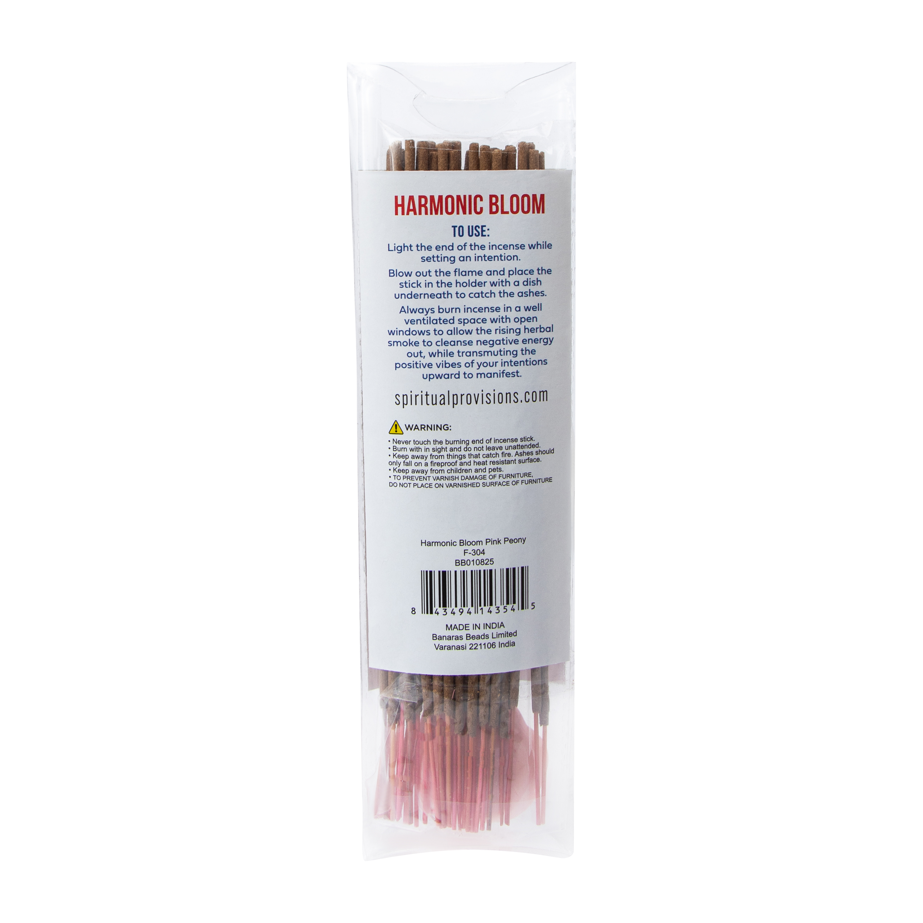 Spiritual Provisions® Harmonic Bloom Incense Sticks With Flower Holder 30-Count