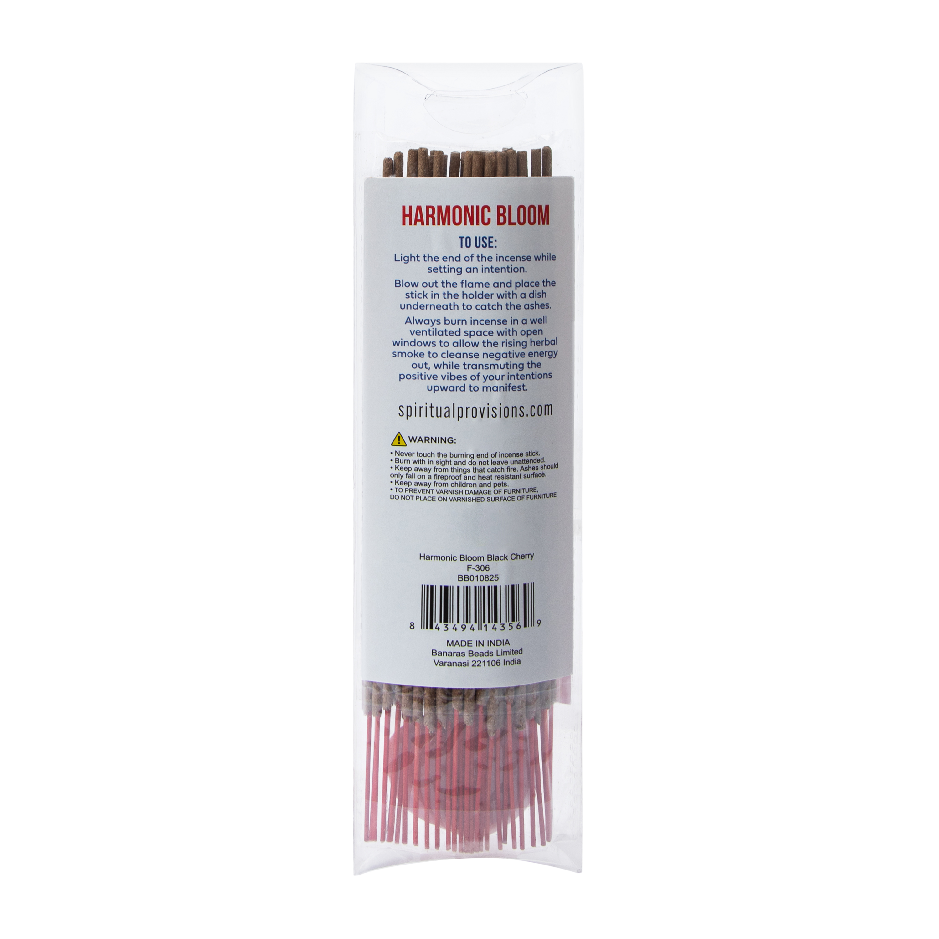 Spiritual Provisions® Harmonic Bloom Incense Sticks With Flower Holder 30-Count