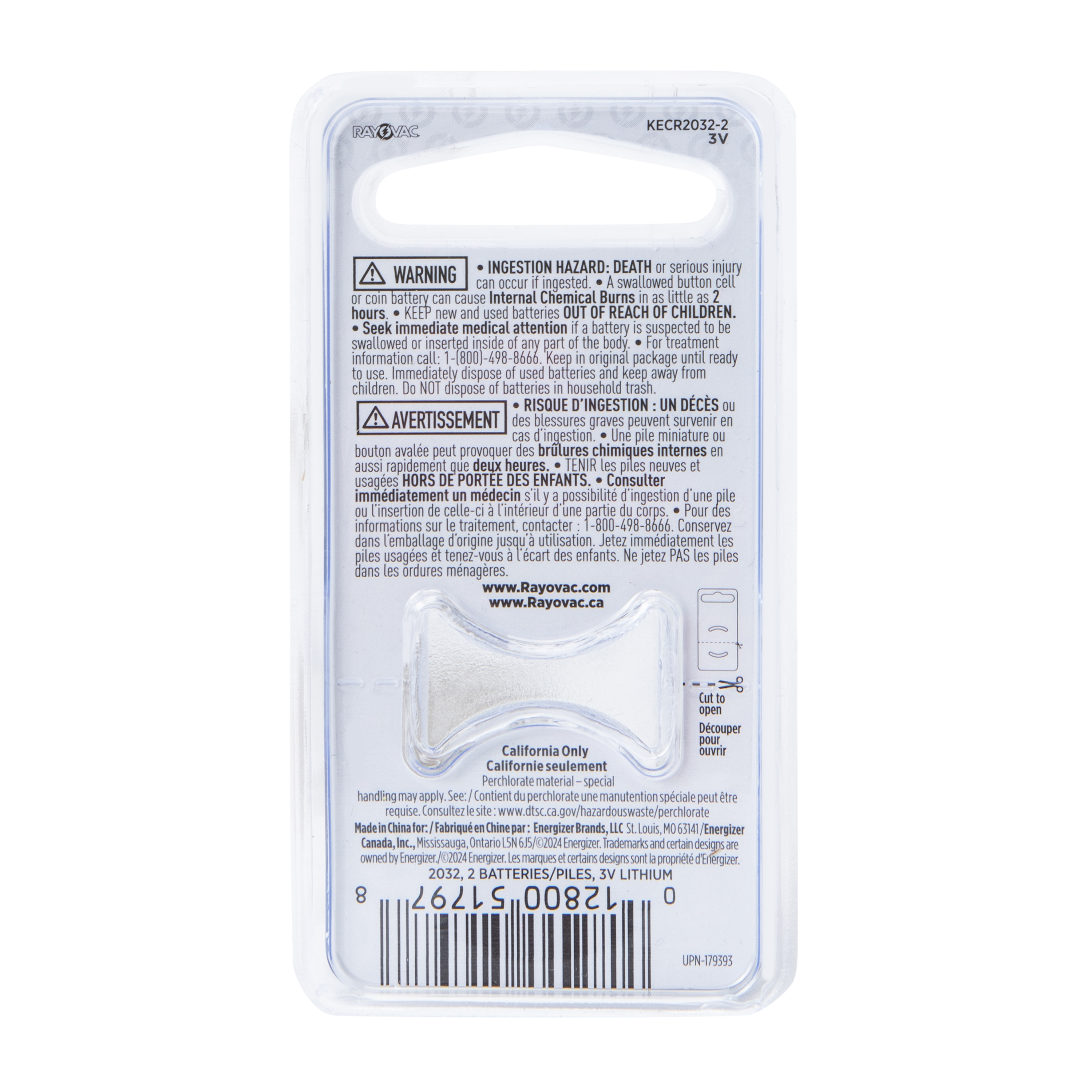 Rayovac® 3V Lithium CR2032 Batteries 2-Pack