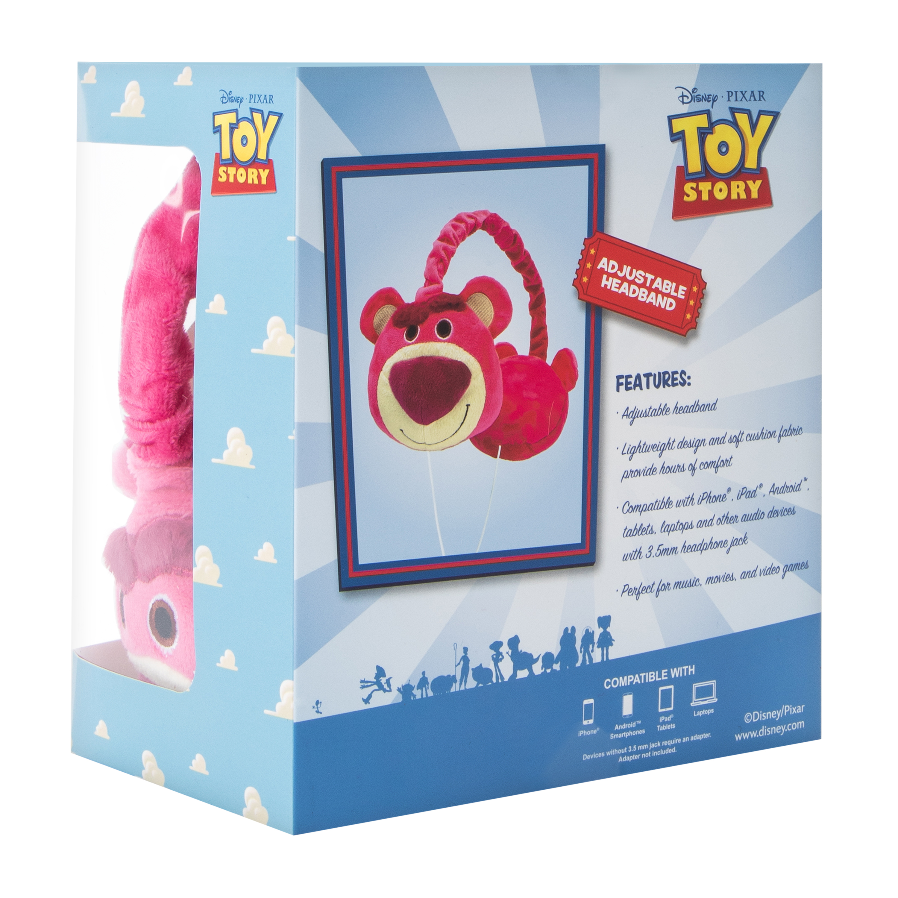 Disney PIXAR Toy Story Lotso Plush Wired Headphones