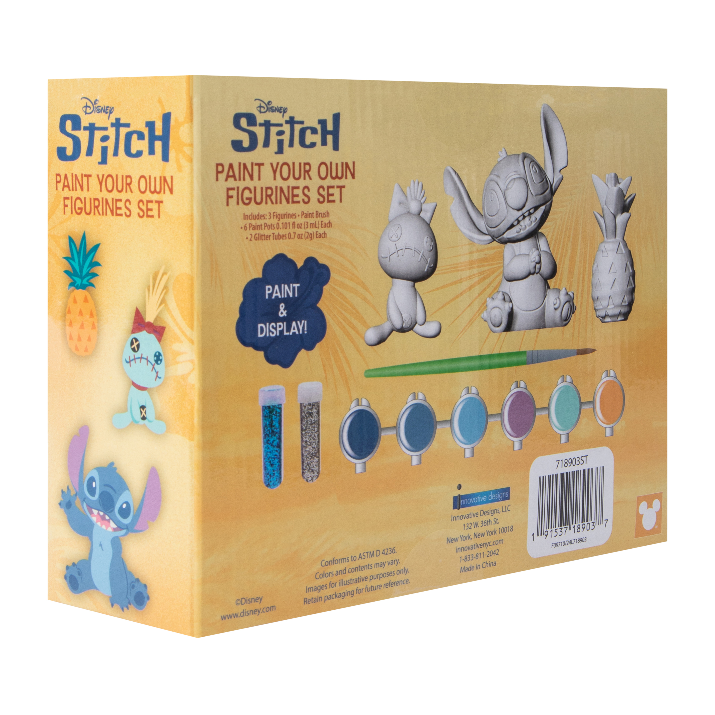 Disney Stitch Paint Your Own Figurines Set