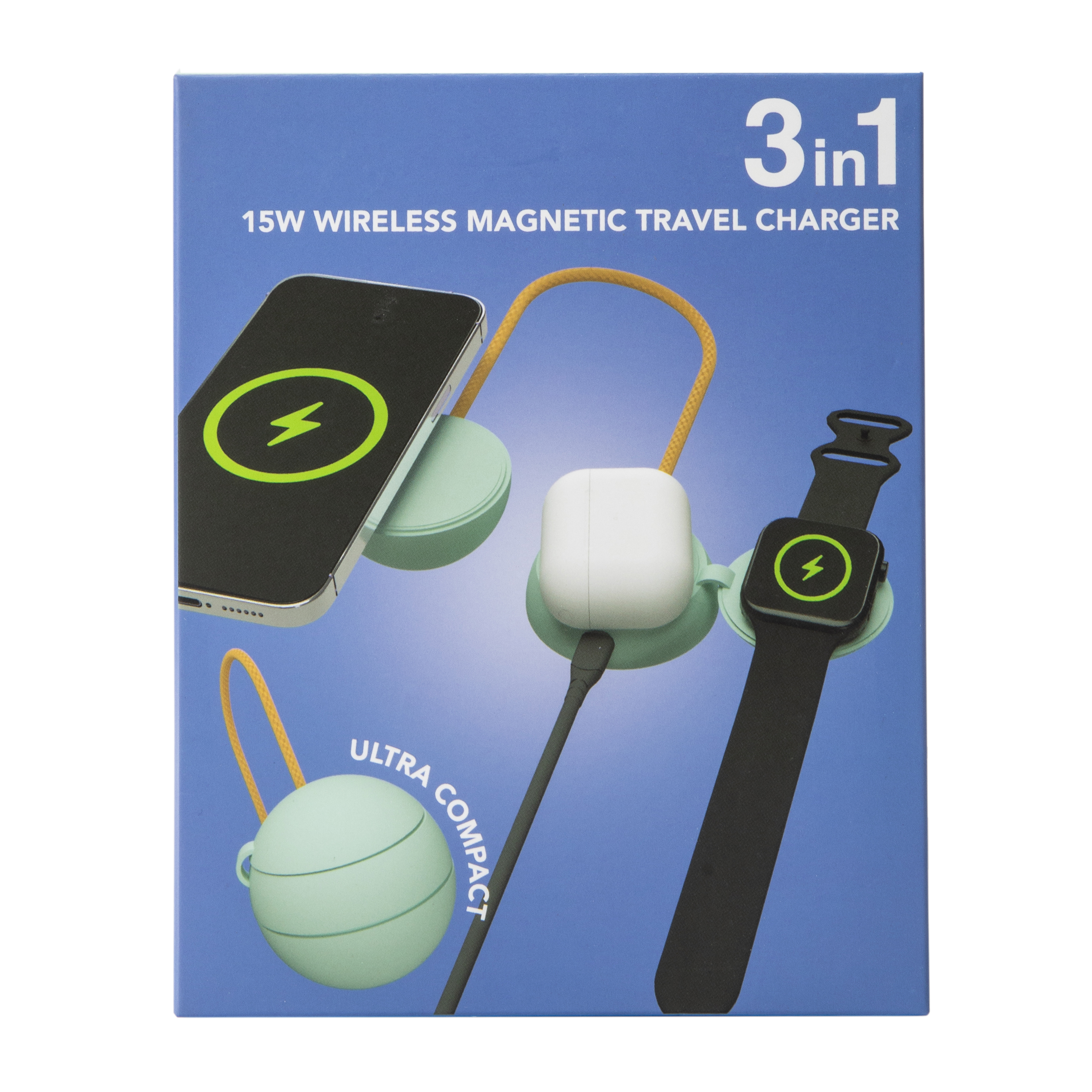 3-In-1 Wireless Magnetic Travel Charger 15W
