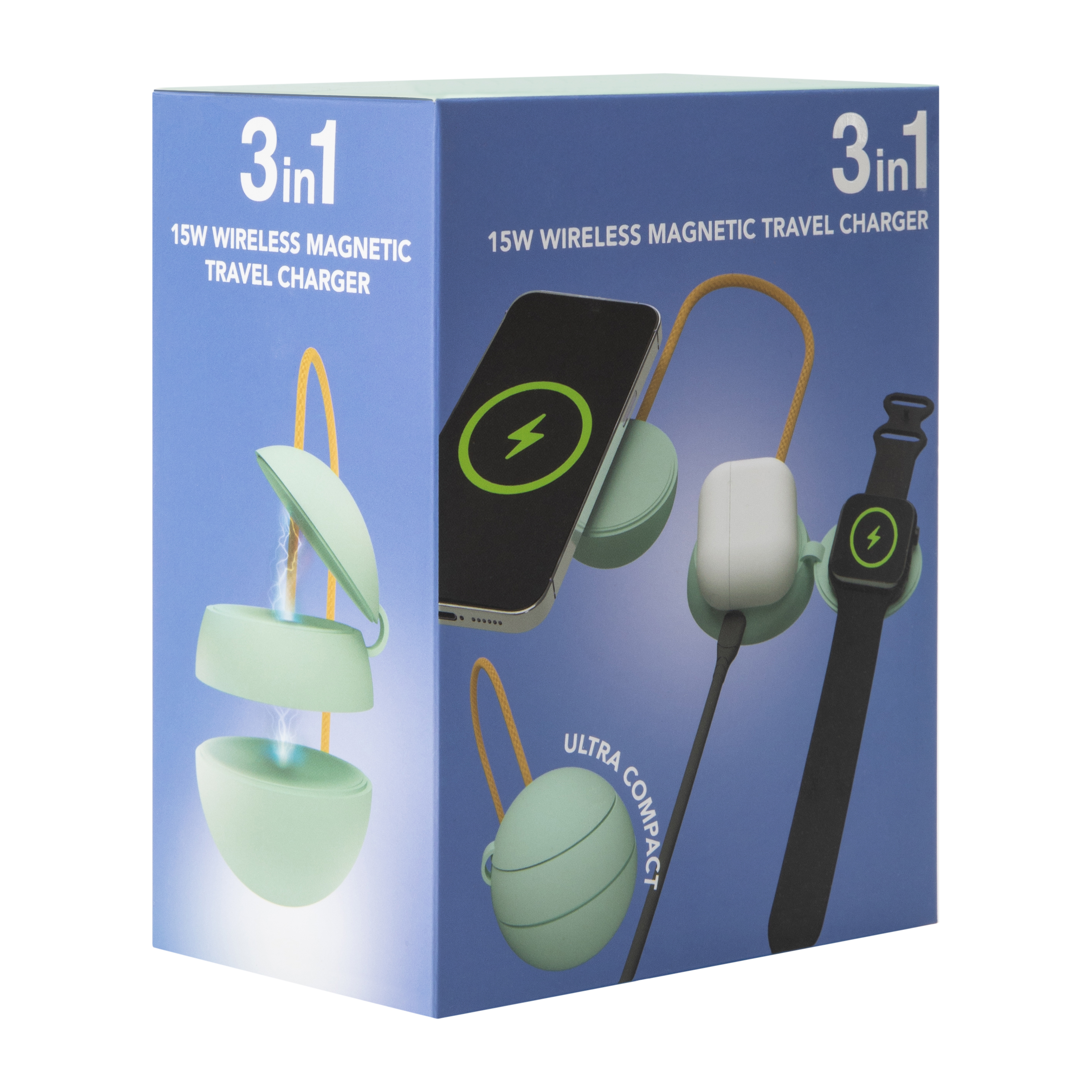 3-In-1 Wireless Magnetic Travel Charger 15W