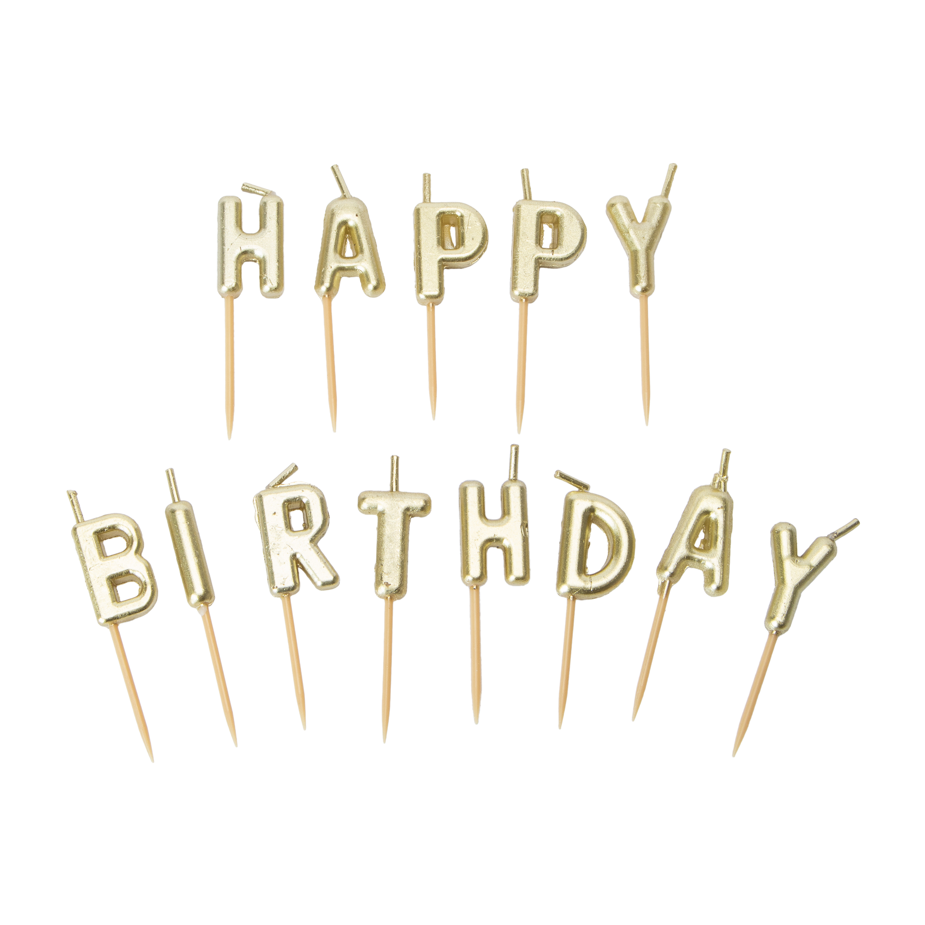 Gold Birthday Candles